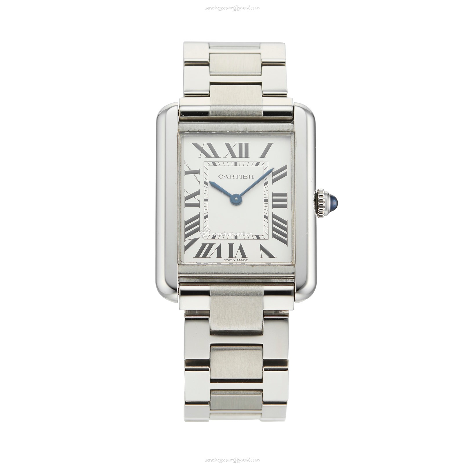 Cartier Tank Solo W5200013 Ladies Watch - 24mm Stainless Steel & Silver Dial