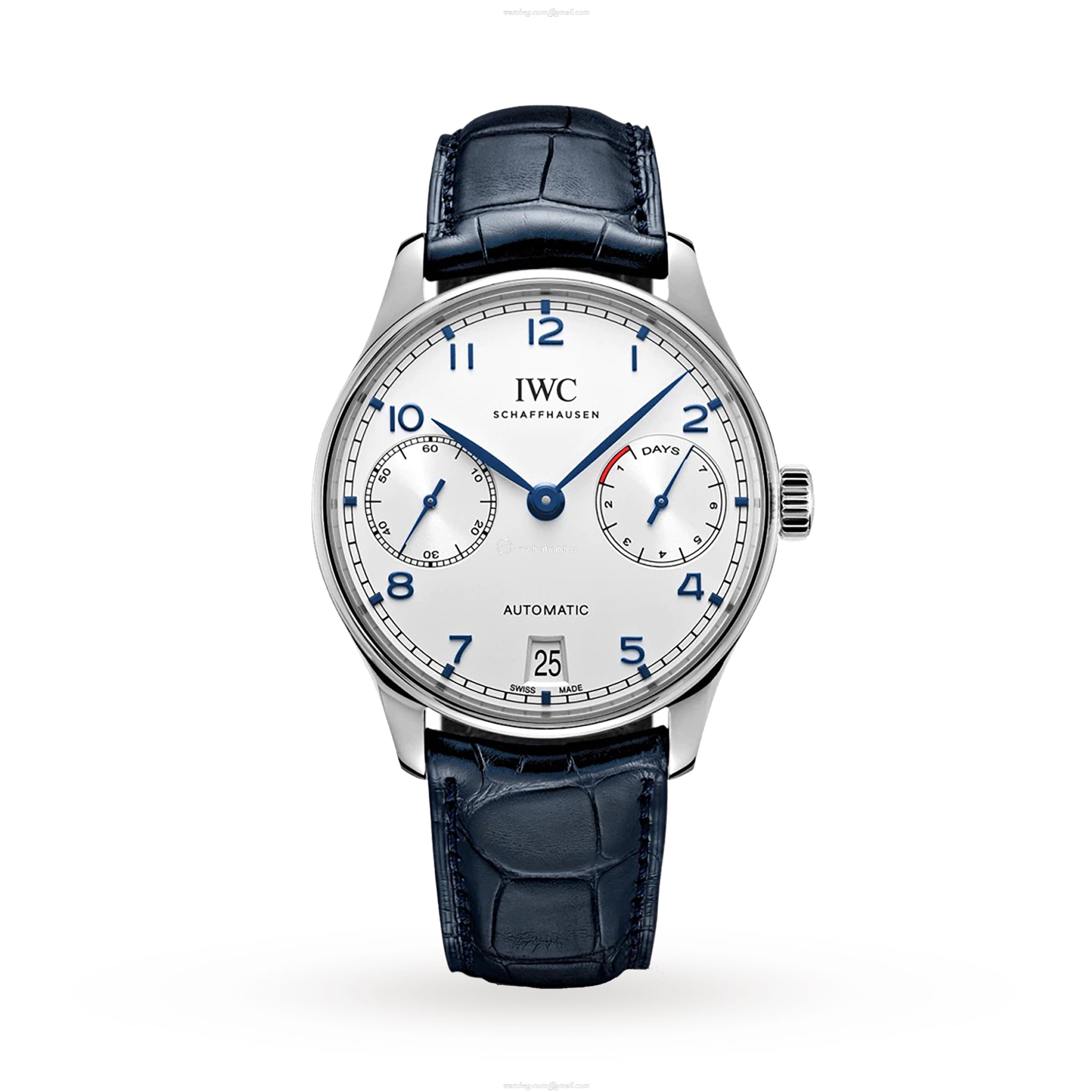 IWC Portugieser IW500705 Automatic Watch - 42.5mm Stainless Steel - White Dial