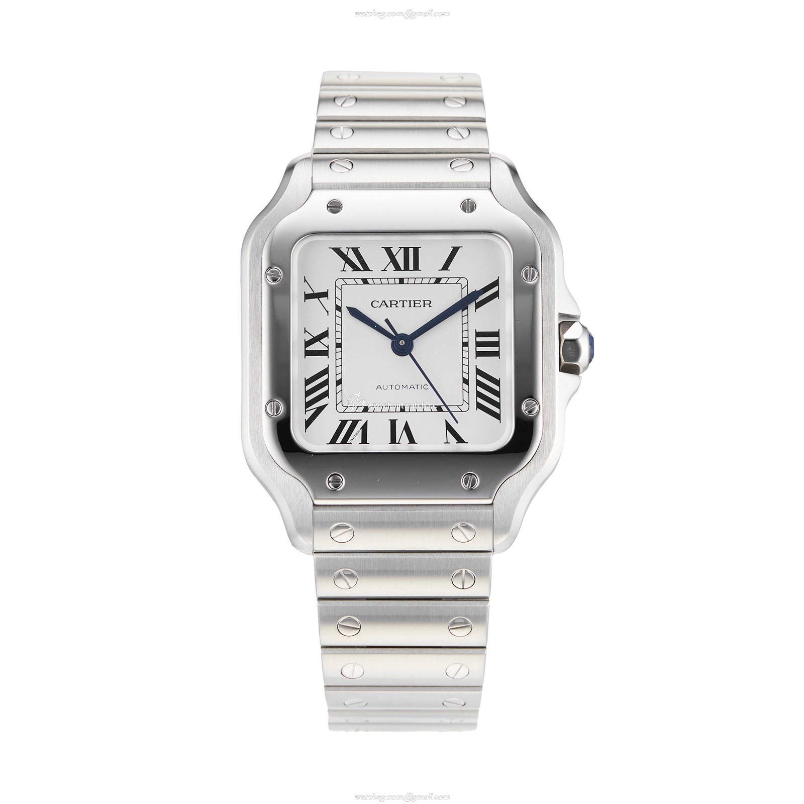 Cartier Santos WSSA0029 Automatic Watch - 35mm Stainless Steel Silver Dial