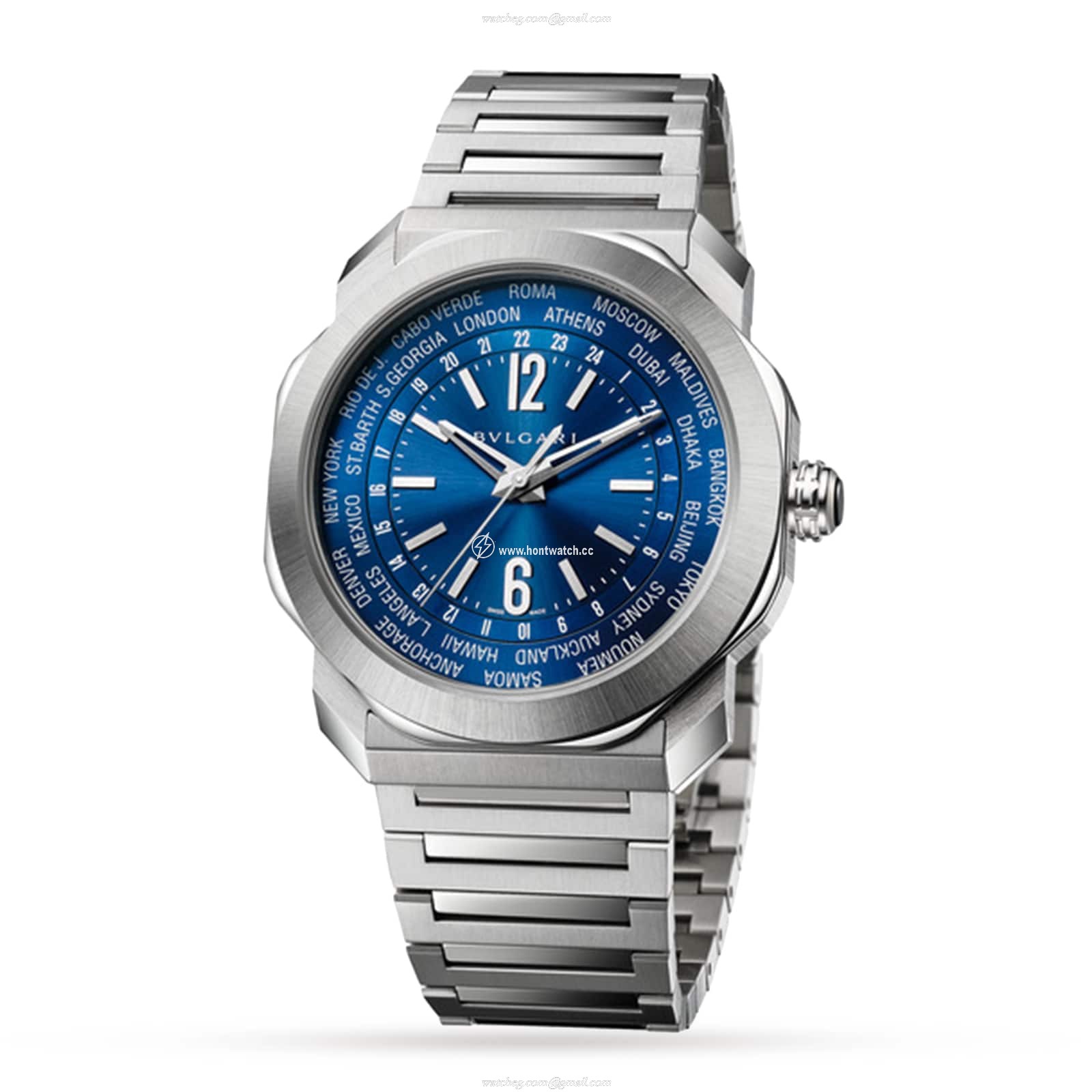 Bvlgari Octo Roma 103481 Automatic Blue Watch - 41mm Stainless Steel