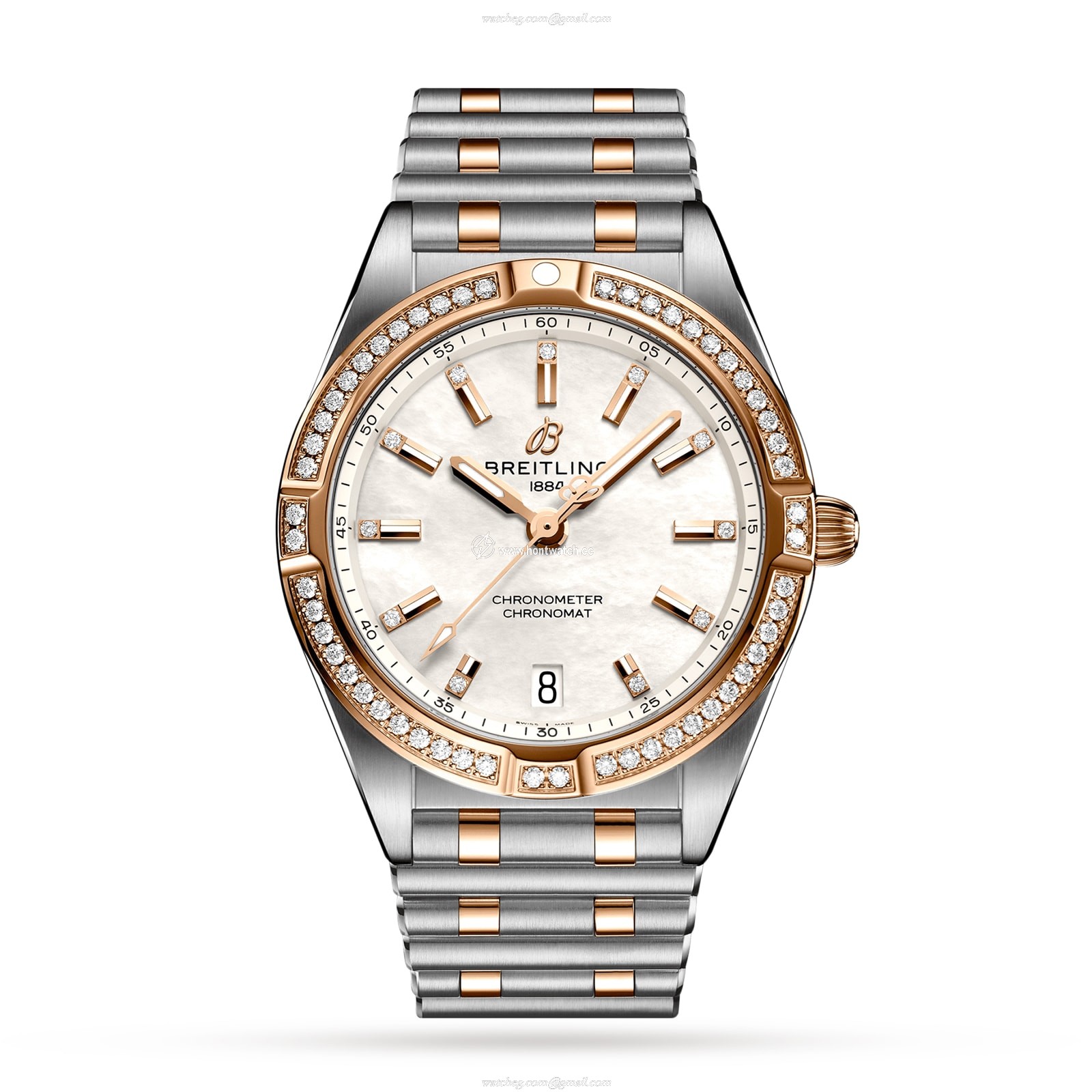 Breitling Chronomat 32mm Replica - Stainless Steel & Rose Gold - Mother of Pearl Dial
