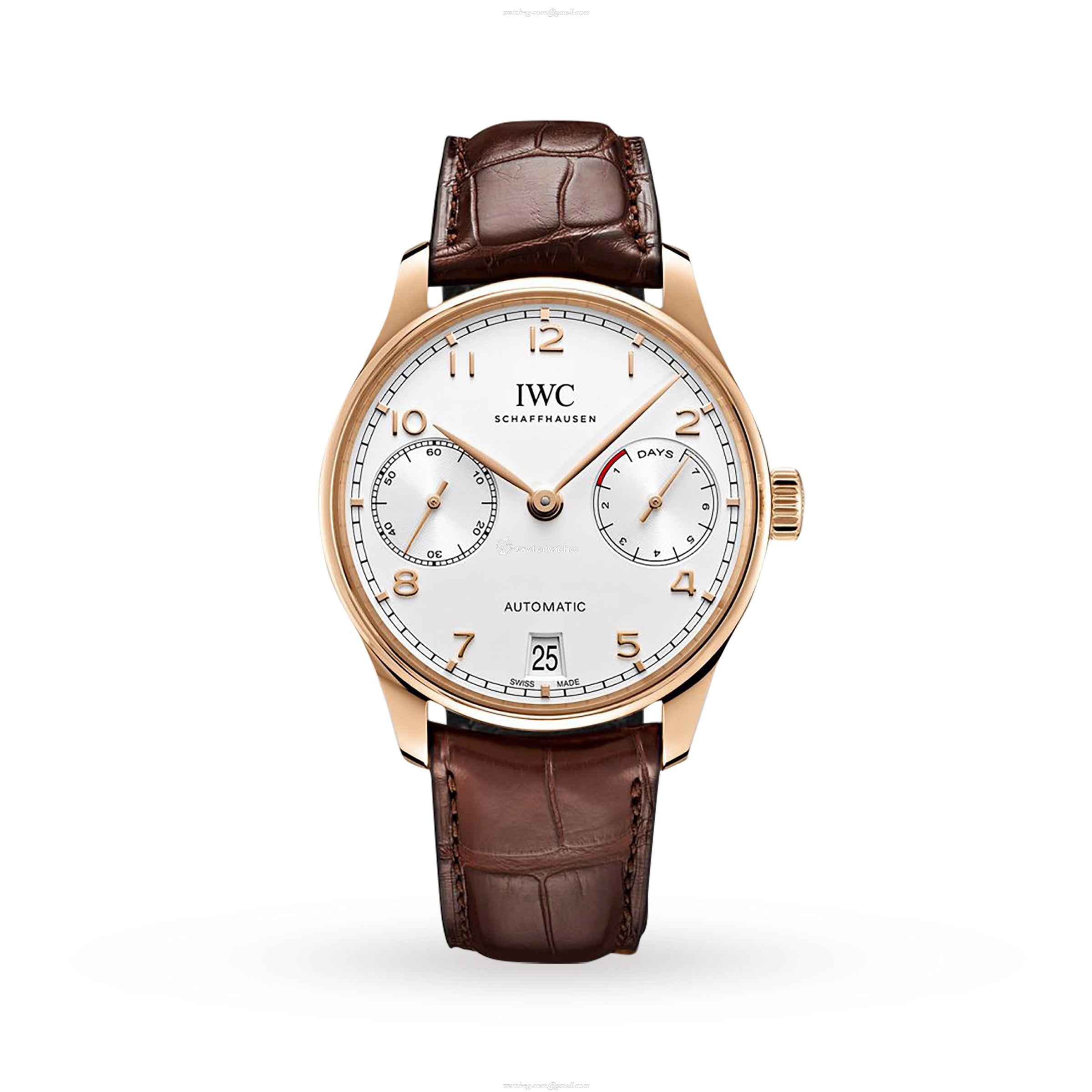 IWC Portugieser IW500701 Automatic - 18ct Rose Gold 42.5mm Silver Dial Replica