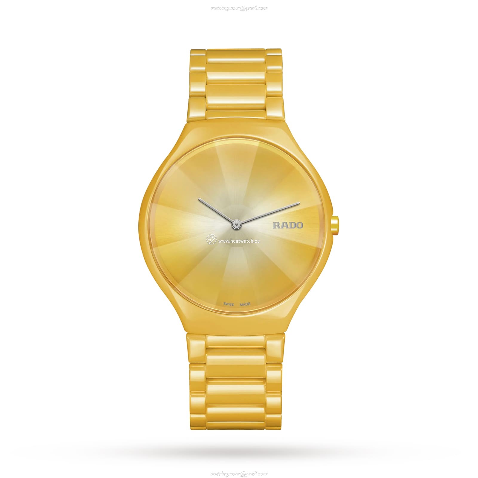 Rado True Thinline R27122252 | Ceramic Quartz Watch | Yellow Dial 38mm