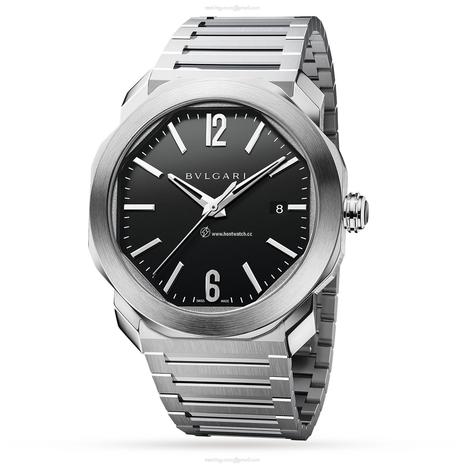 Bvlgari Octo 102704 Automatic Watch - 41mm Black Dial - Stainless Steel