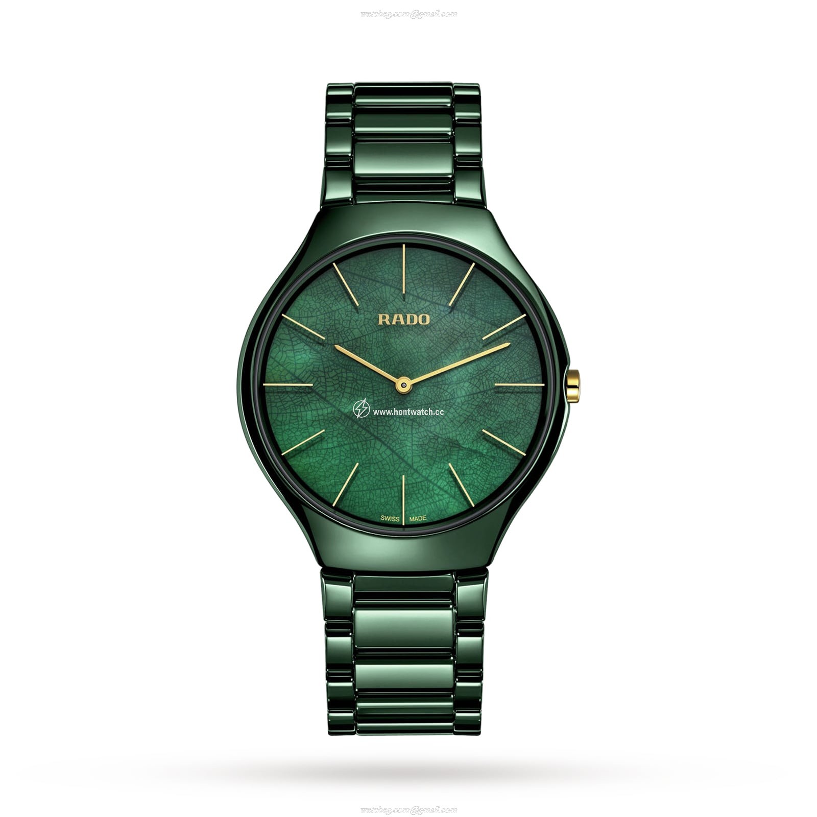 Rado True Thinline Green Ceramic Watch | Quartz 38mm | R27006912