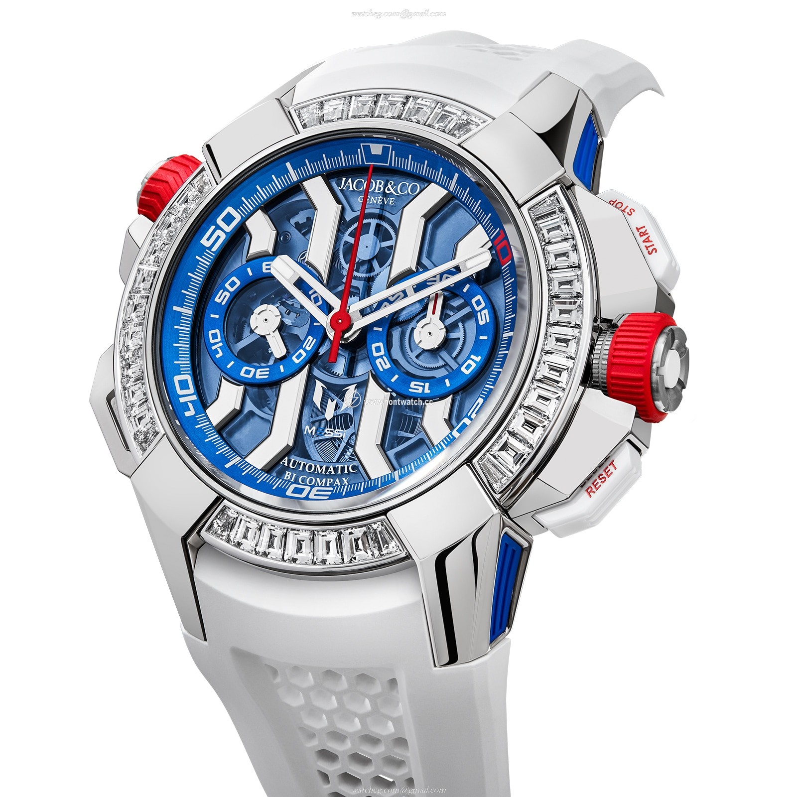Jacob & Co Epic X Chrono Titanium & Rose Gold Automatic Blue Watch | 47mm