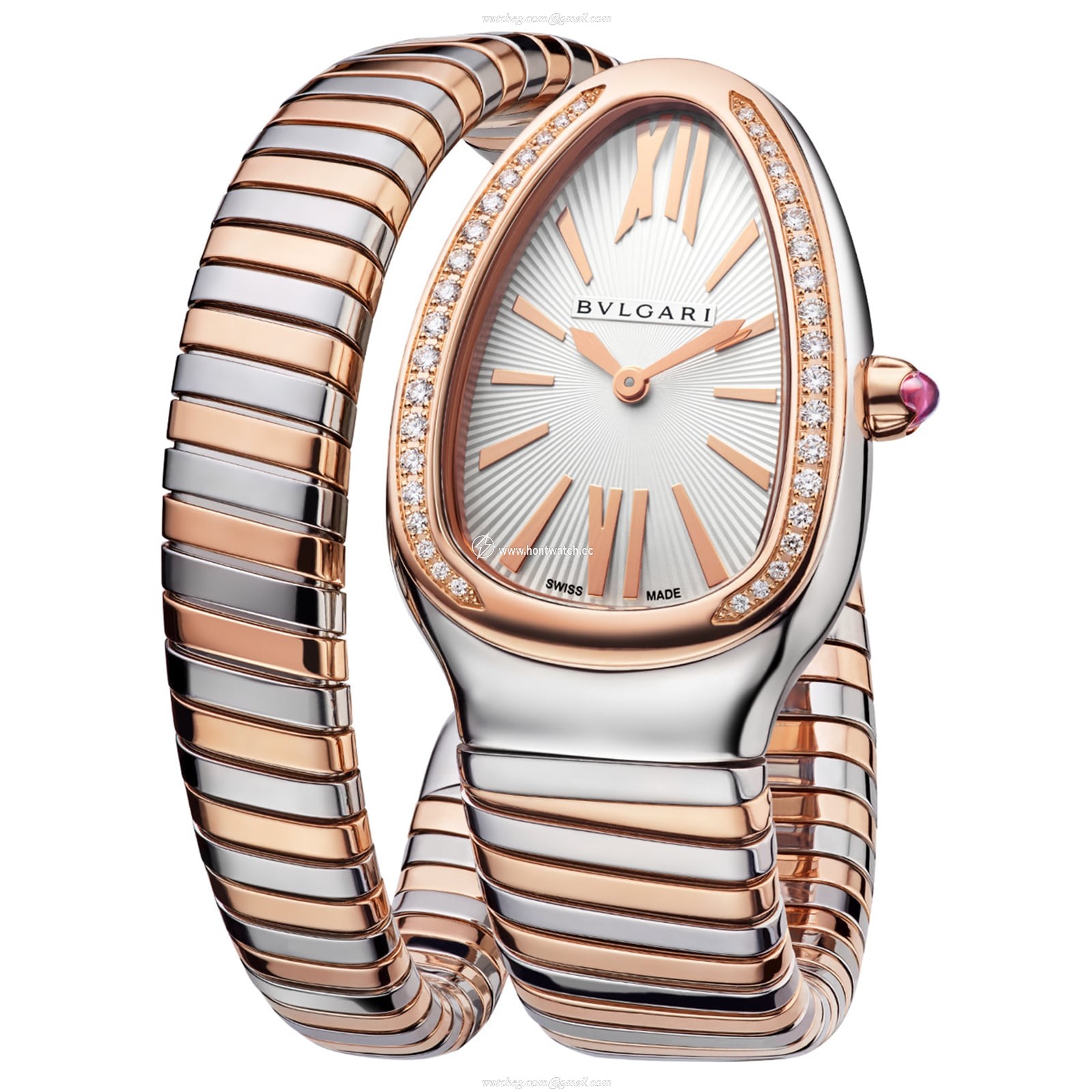 Bvlgari Serpenti 102237 Grey Dial Replica Watch | 35mm Stainless Steel Quartz