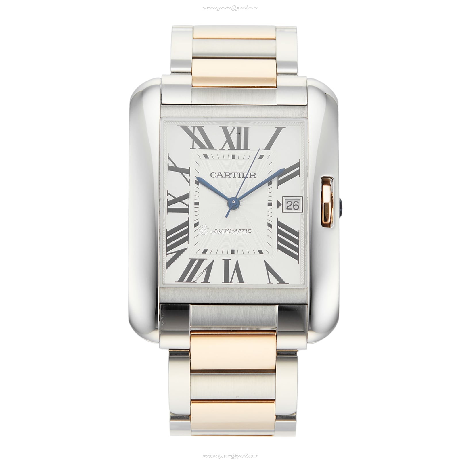 Pre-Owned Cartier Tank W5310006 - 36mm Automatic Silver Dial - Stainless Steel & Rose Gold