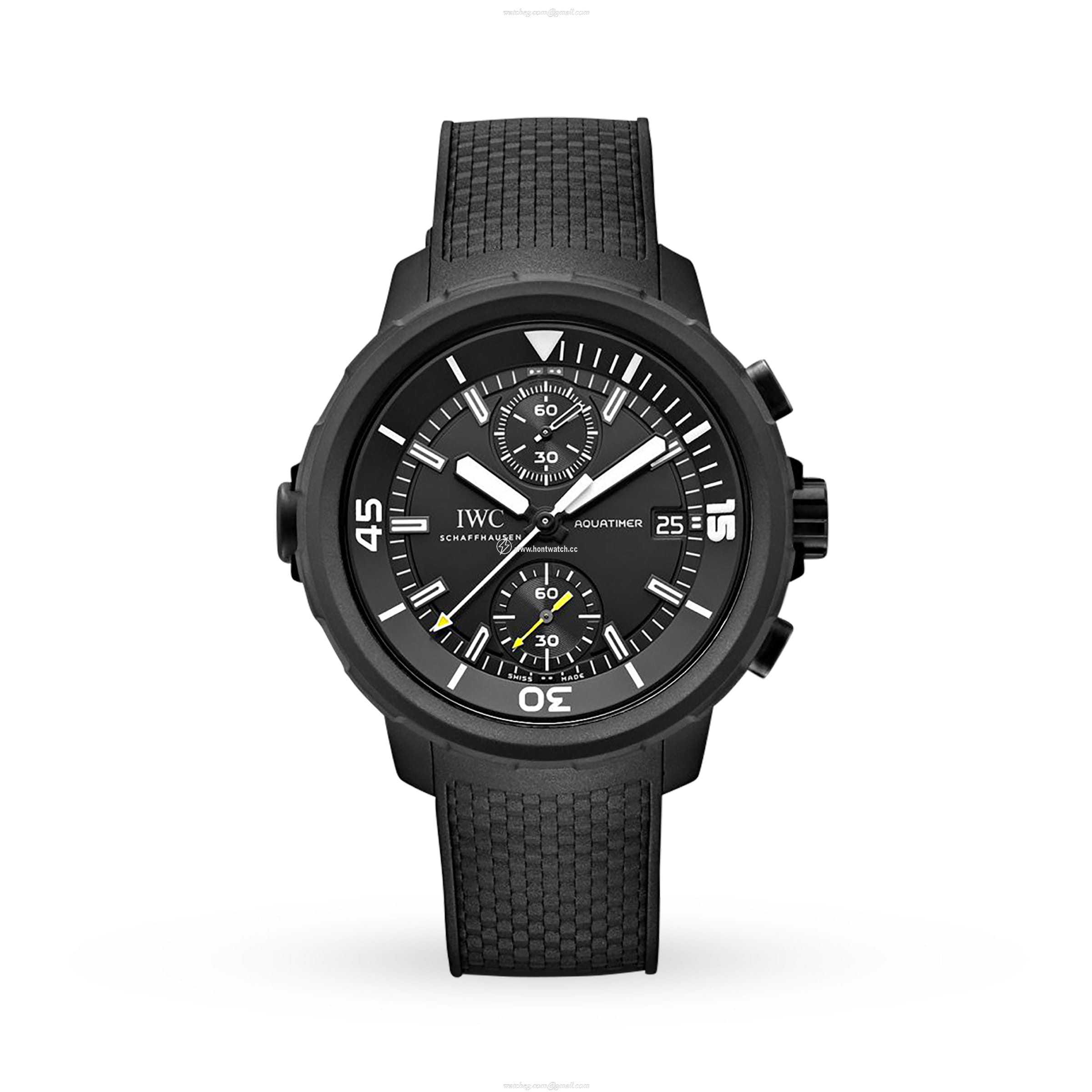 IWC Aquatimer IW379502 Automatic Watch - 45mm Stainless Steel Black Dial