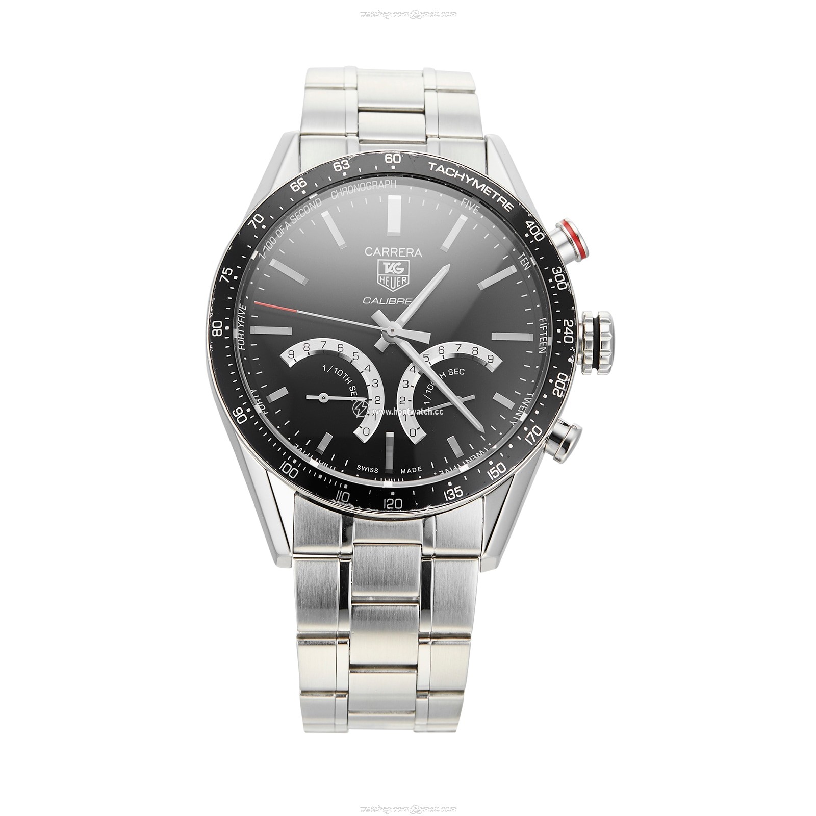 TAG Heuer Carrera CV7A12.BA0795 | 43mm Stainless Steel Quartz Watch - Black Dial