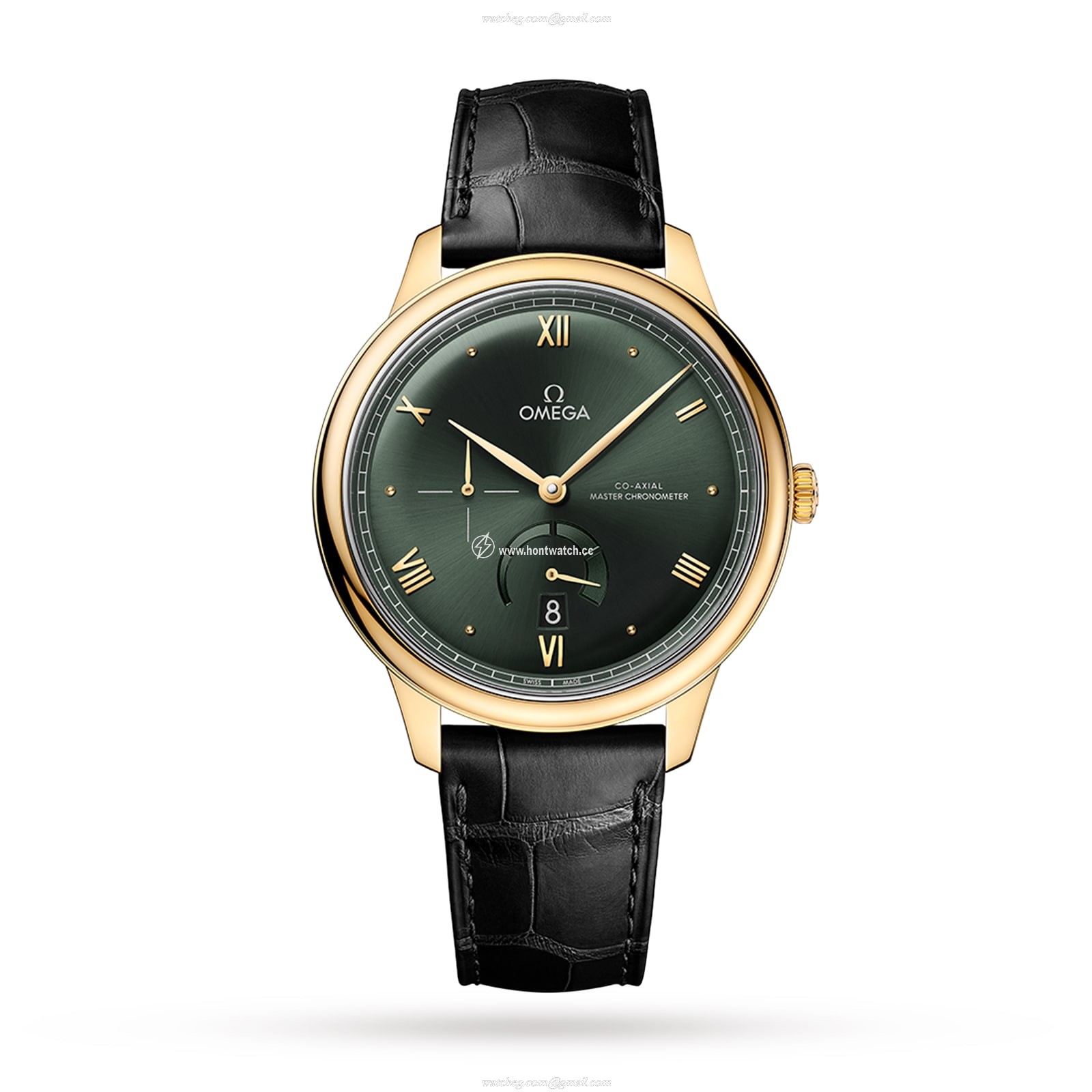 Omega De Ville Prestige 41mm 18ct Gold Automatic Green Dial Replica Watch
