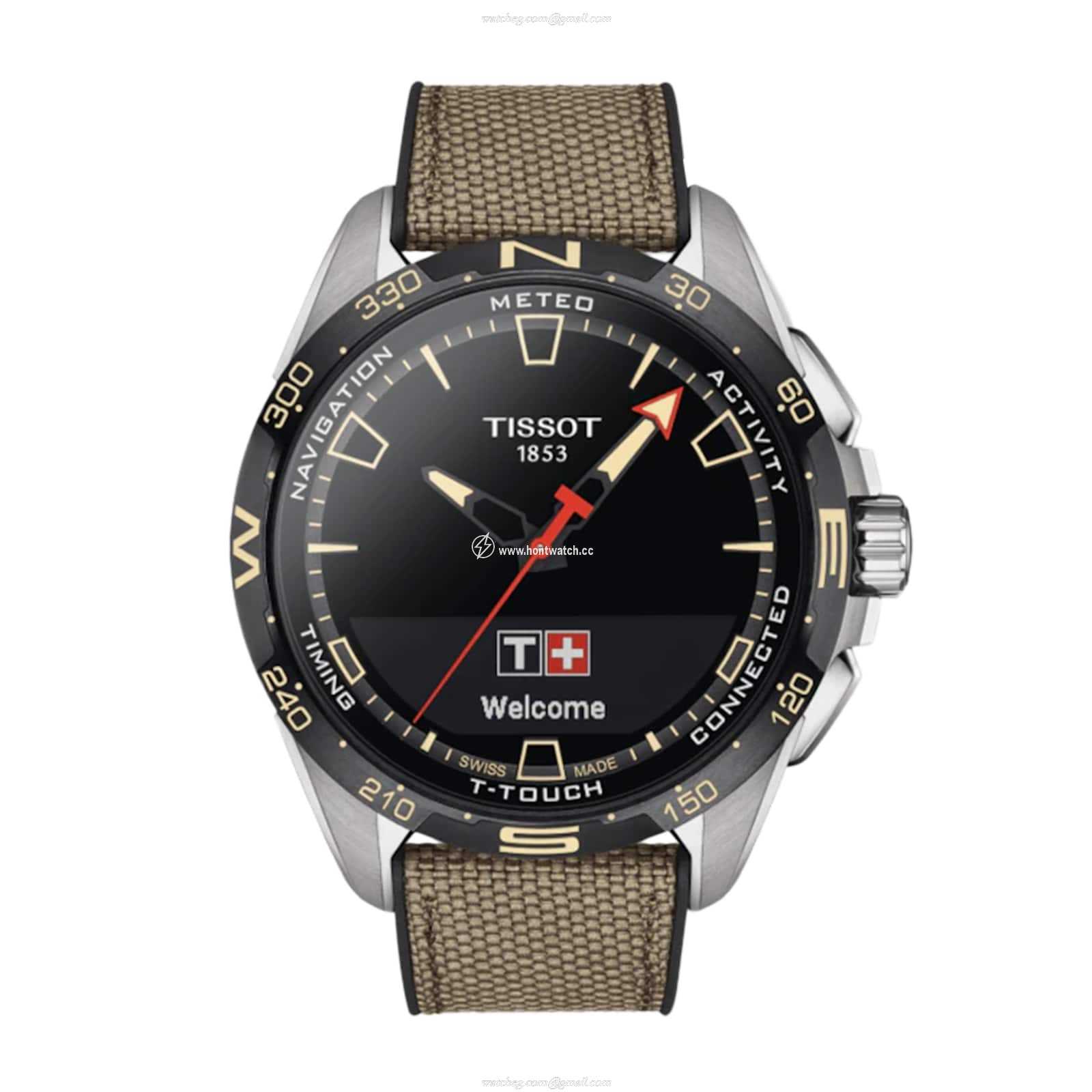 Tissot T-Touch Connect Solar Titanium Watch - 47.5mm Black Dial | Solar Powered
