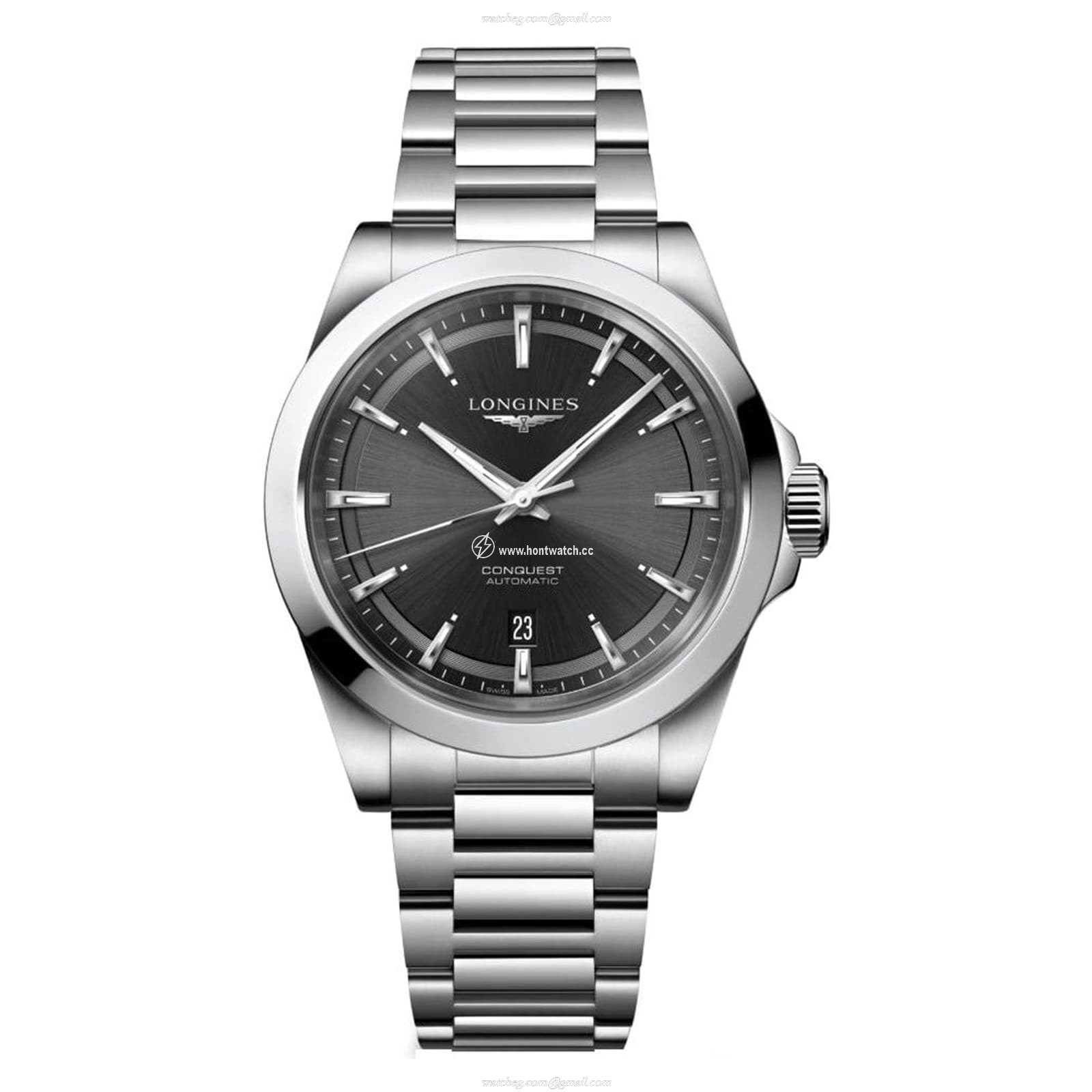 Longines Conquest L38304526 Automatic Black - 41mm Stainless Steel Watch
