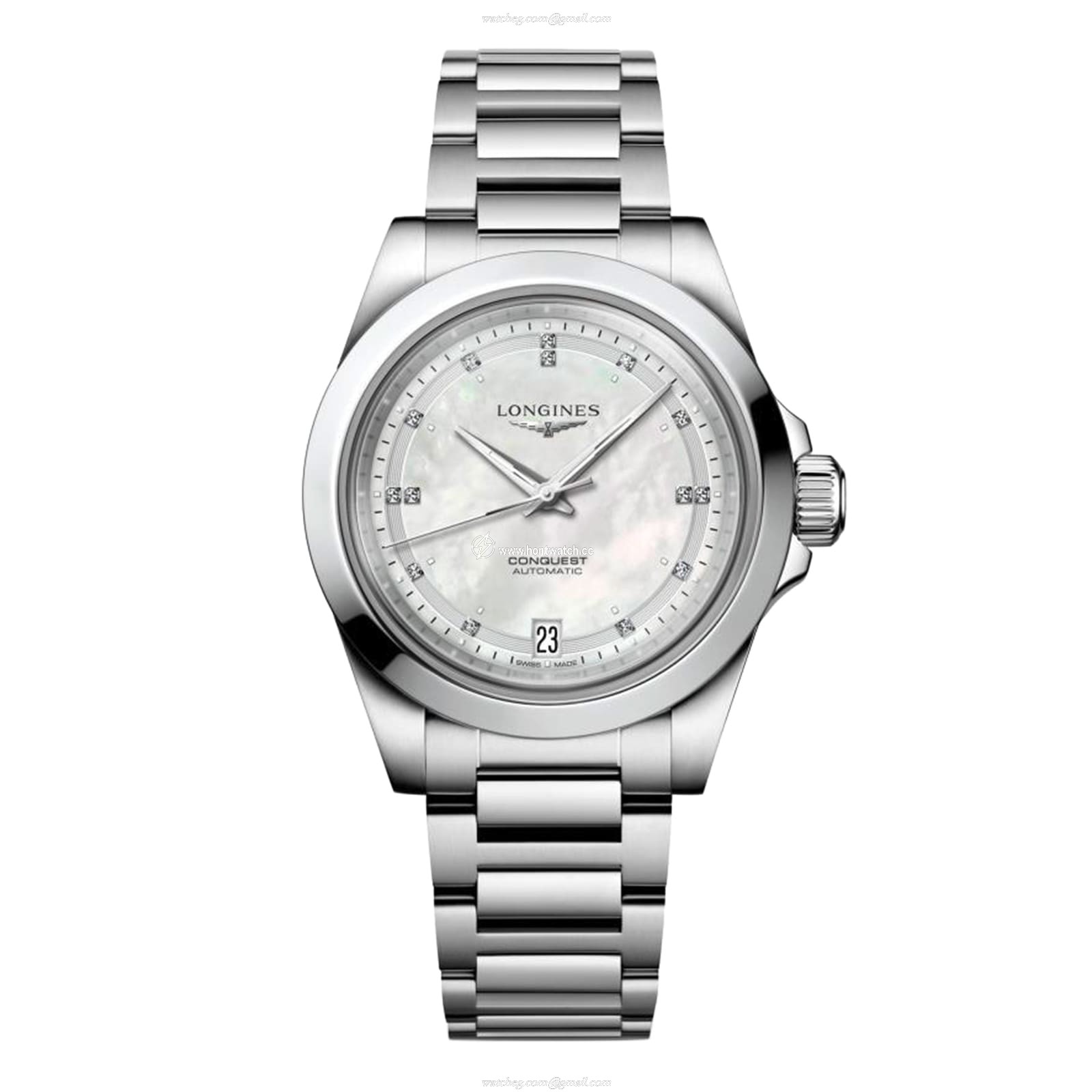 Longines Conquest L34304876 | 34mm Automatic | Mother Of Pearl Dial