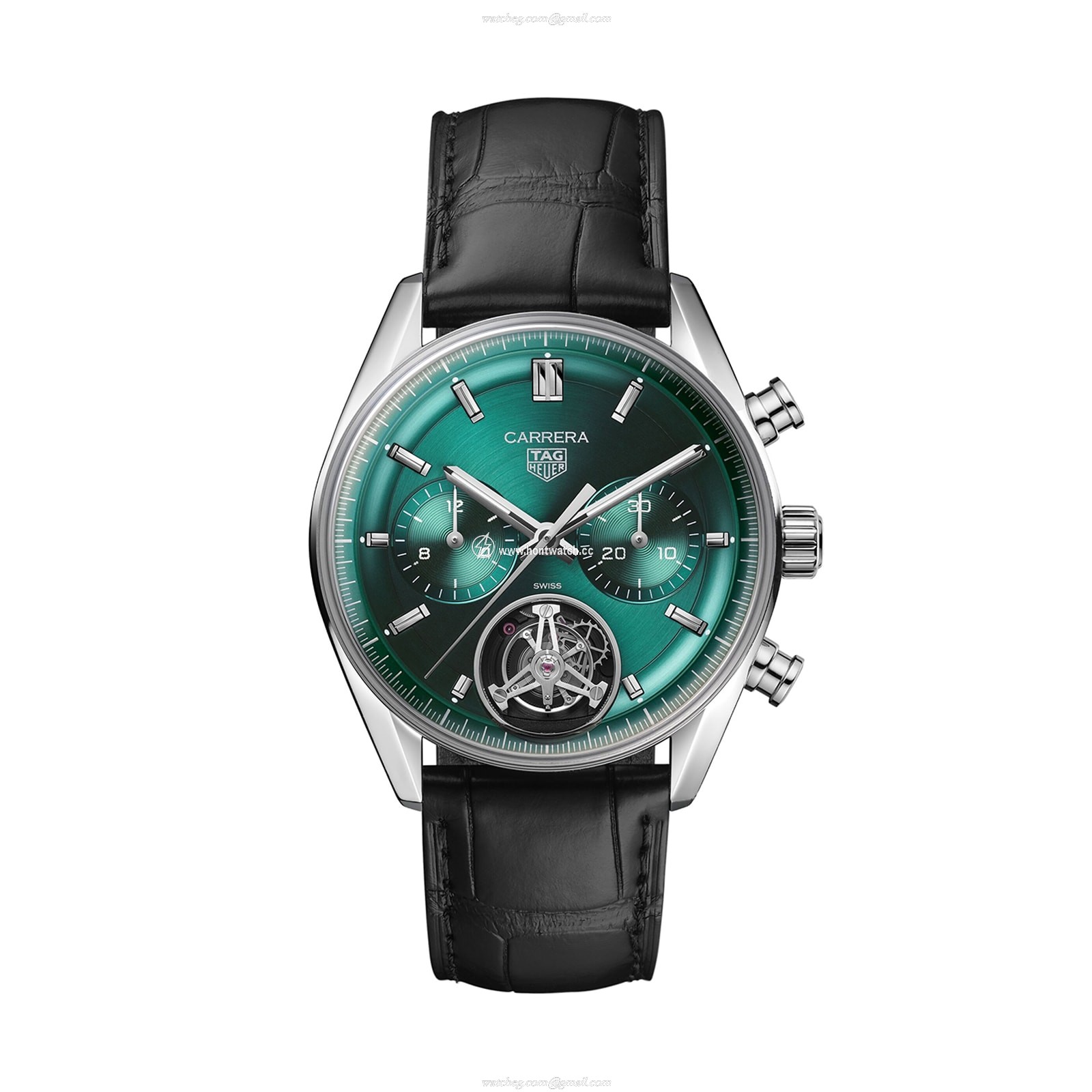 TAG Heuer Carrera Automatic Green Dial 42mm - Stainless Steel Watch