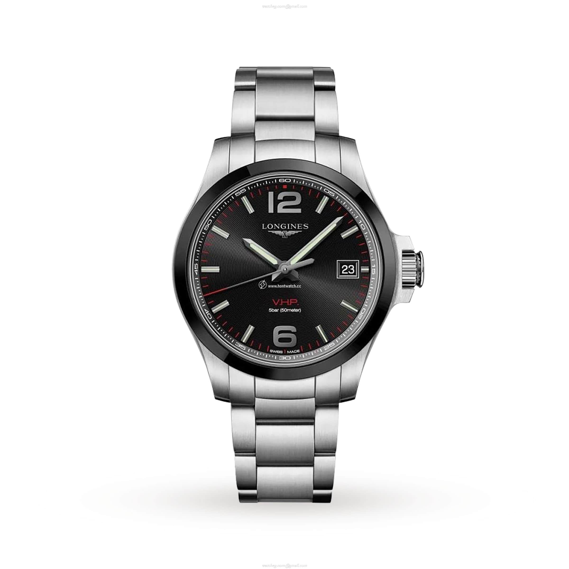 Longines Conquest L37194566 | 41mm Stainless Steel | Quartz Black Dial