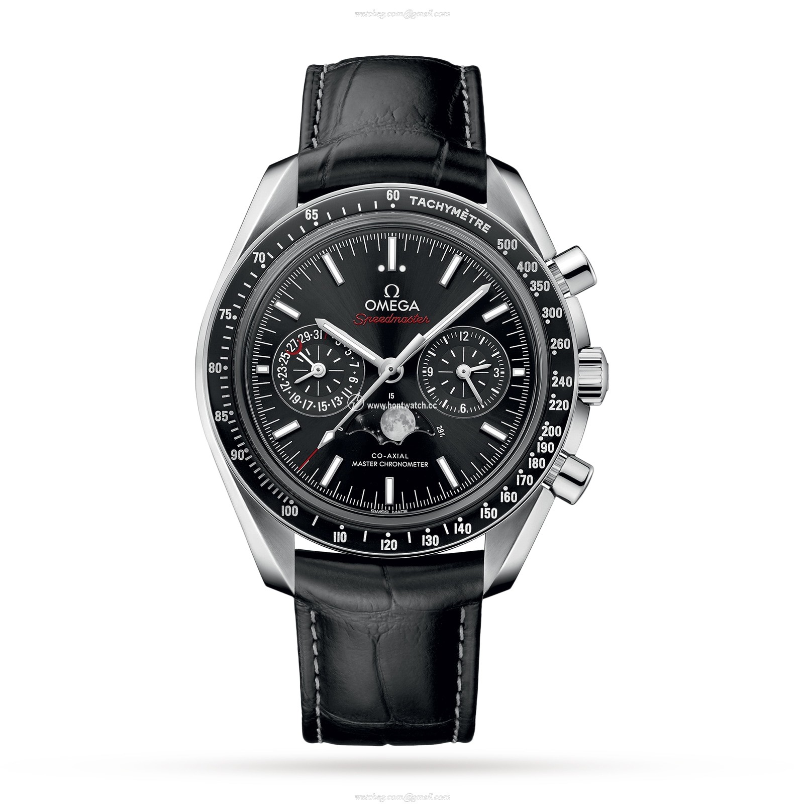 Omega Speedmaster Moonphase Automatic 44mm - Black Dial Stainless Steel