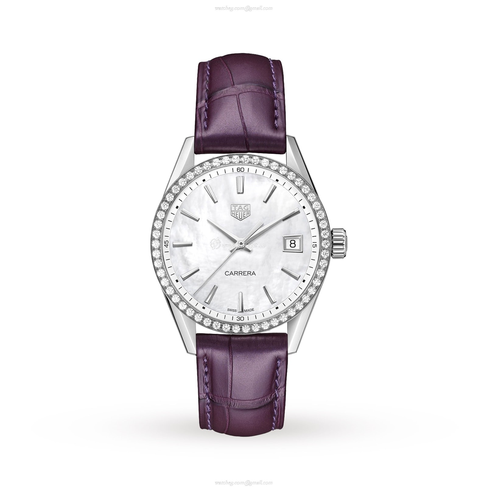 TAG Heuer Carrera Replica - 36mm Stainless Steel & Mother Of Pearl Dial