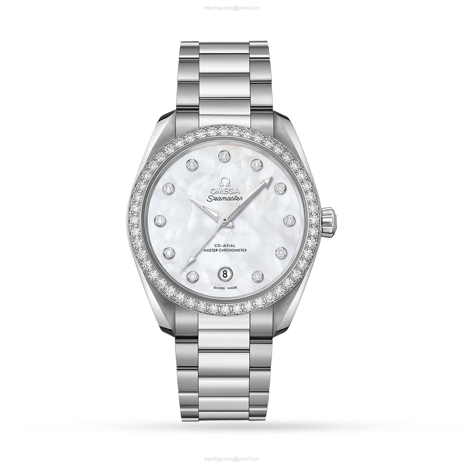 Omega Seamaster Aqua Terra 38mm Automatic White Dial Diamond Watch