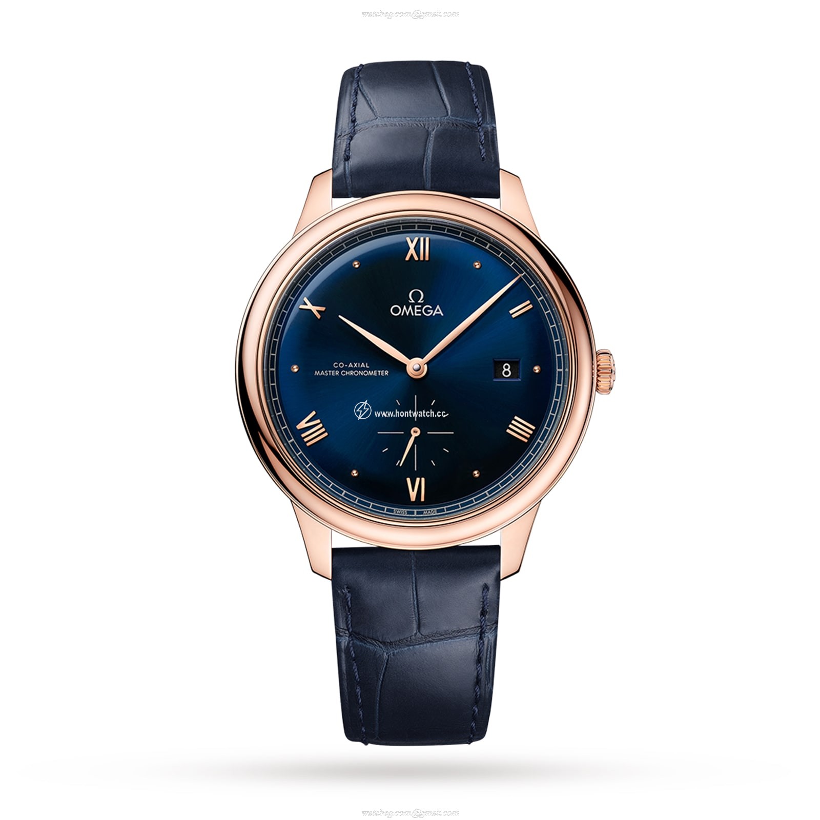 Omega De Ville Prestige 41mm Automatic - 18ct Rose Gold Blue Dial Replica