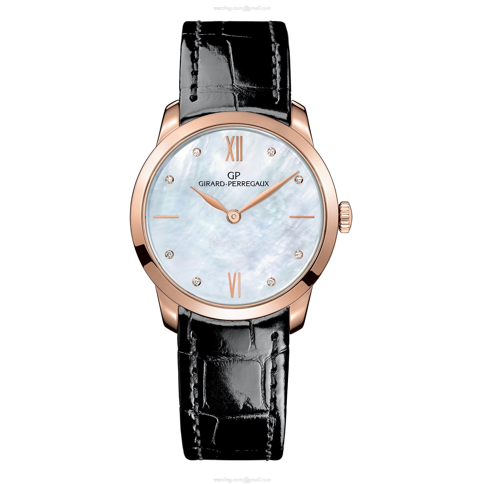 Girard-Perregaux 1966 Rose Gold Automatic Watch - 30mm Mother of Pearl Dial
