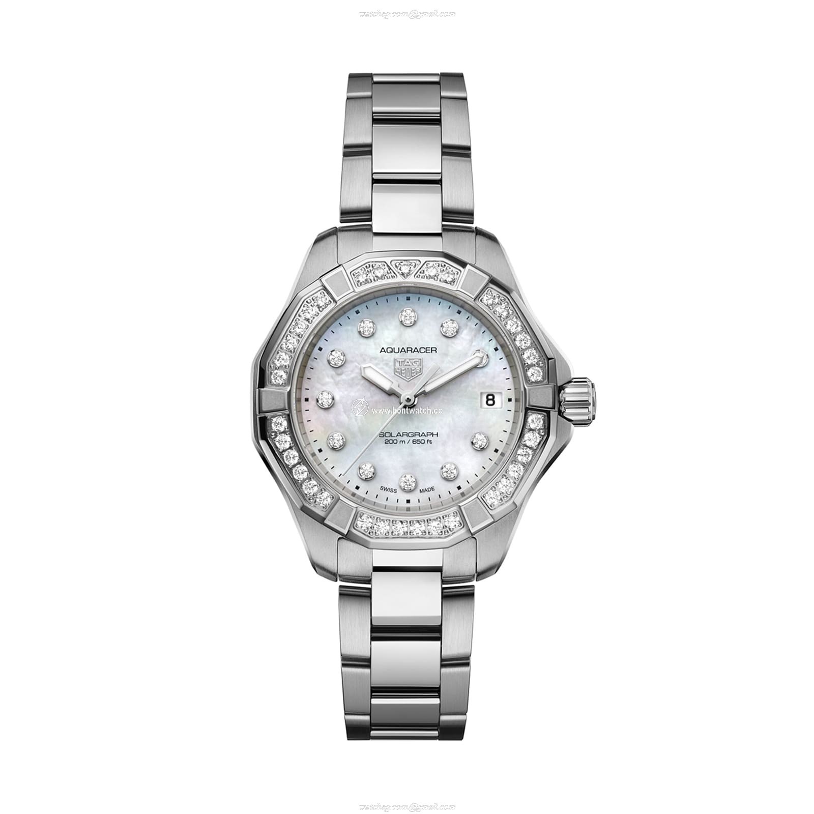 TAG Heuer Aquaracer WBP1314.BA0005 | 34mm Solar | Mother of Pearl & Diamond