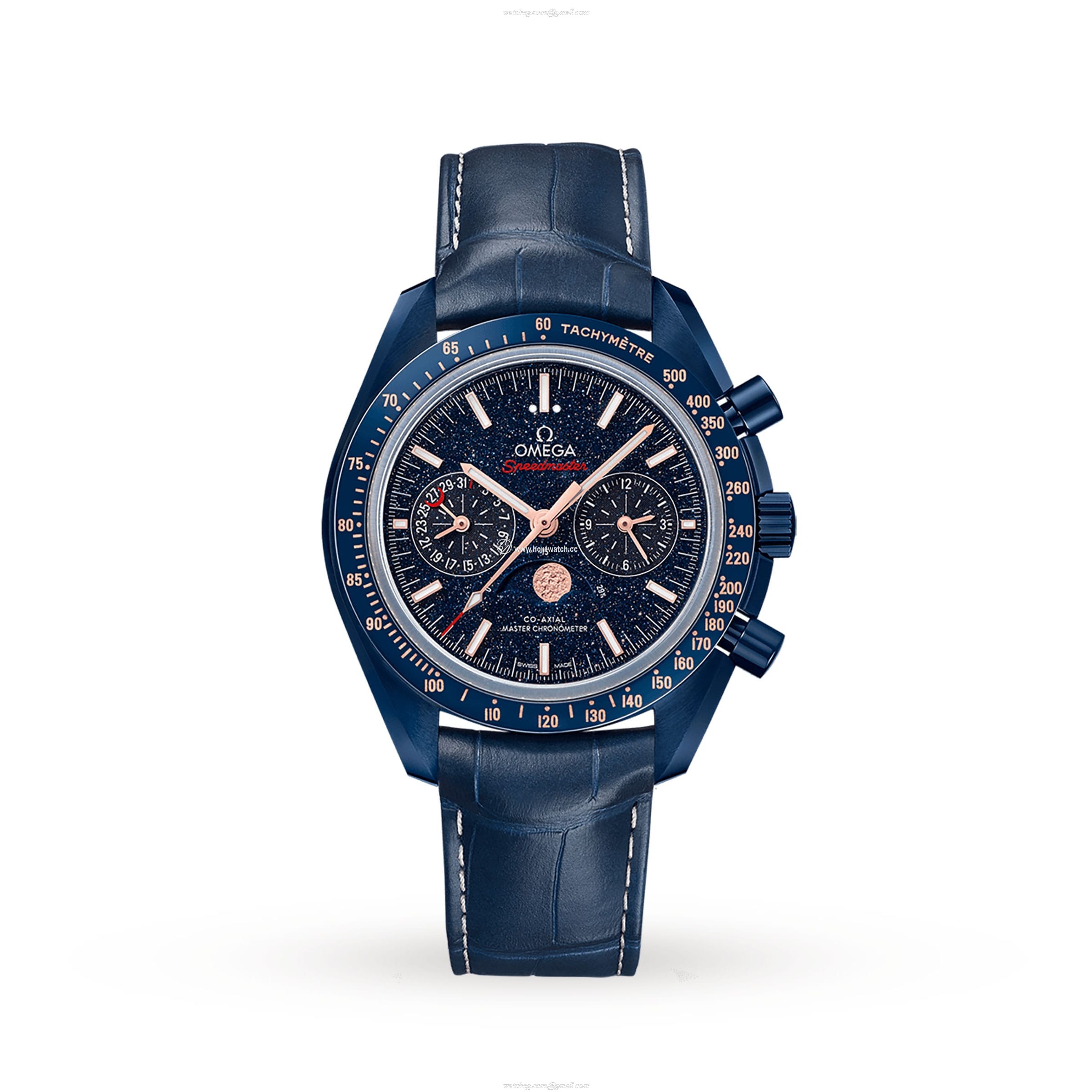 Omega Speedmaster Blue Ceramic Automatic Watch - 44mm Blue Dial | Replica