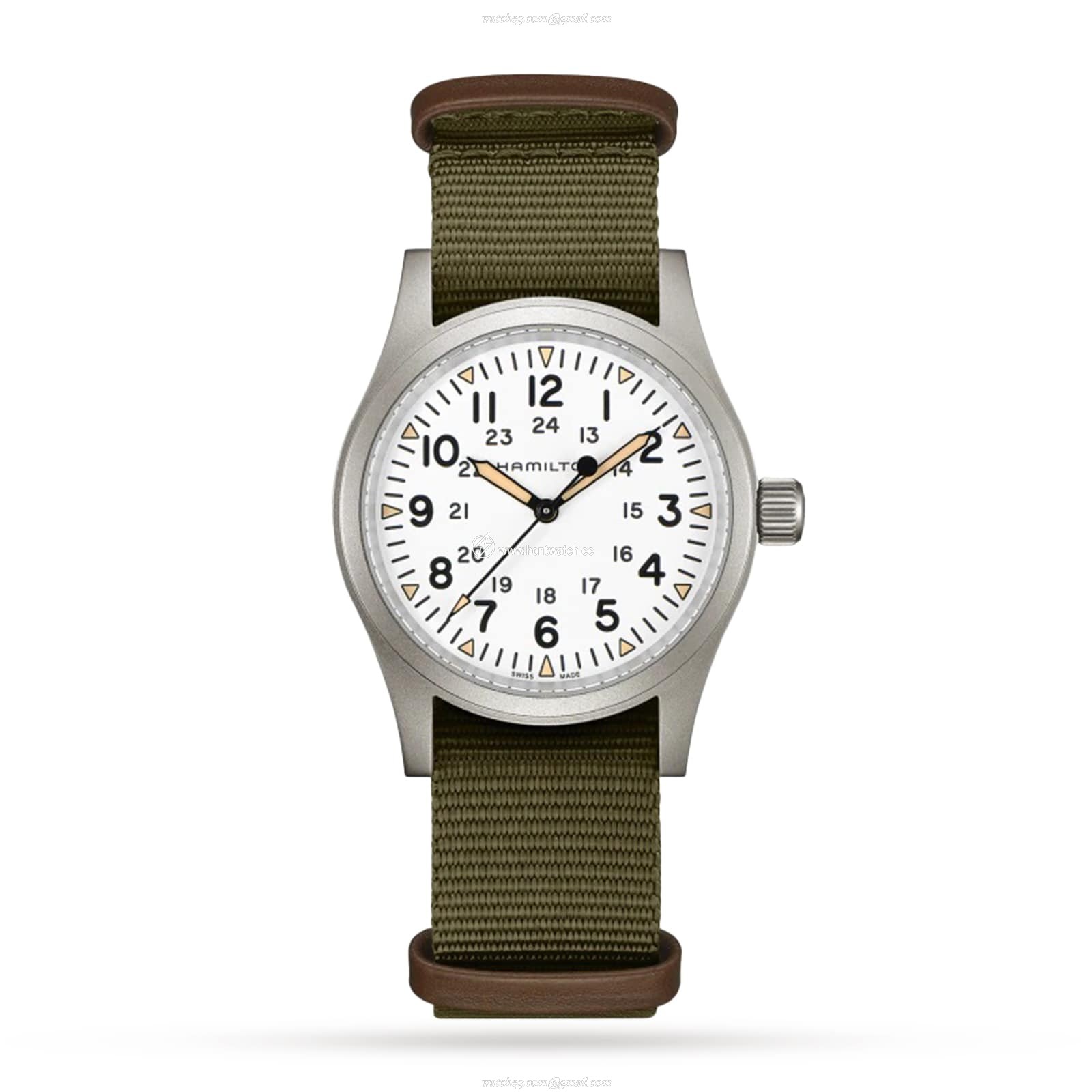 Hamilton Khaki Field H69439411 - 38mm White Dial Mechanical Watch - Stainless Steel