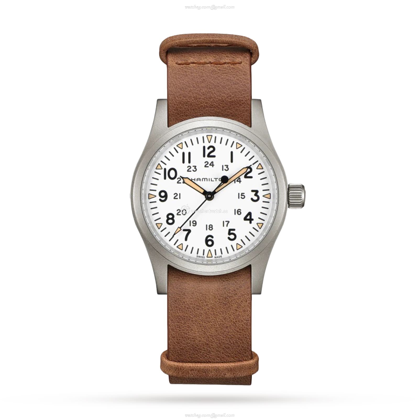 Hamilton Khaki Field H69439511 Mechanical Watch - 38mm Stainless Steel - White Dial