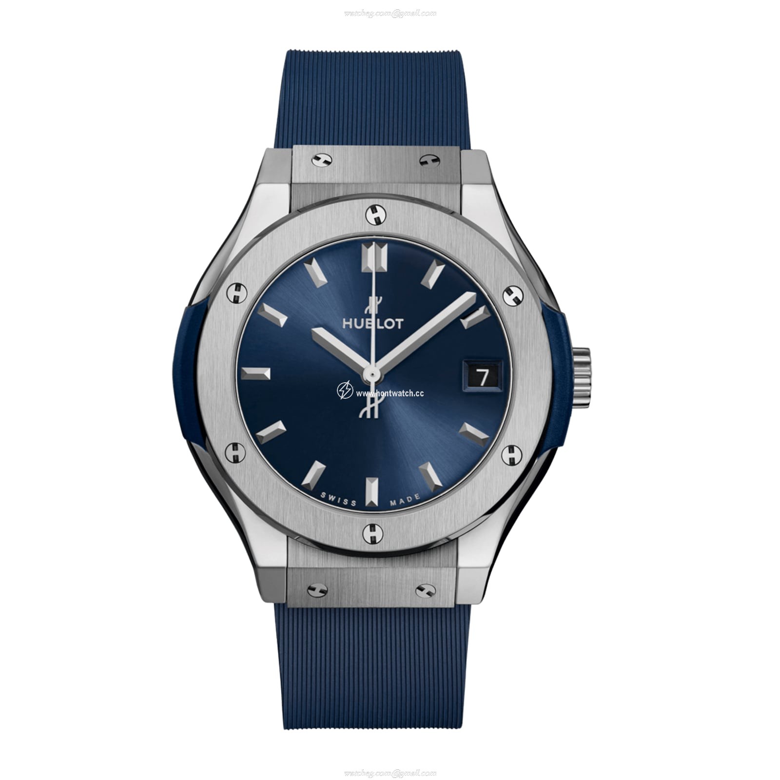Hublot Titanium Automatic Blue Watch - 32mm Case | 50M Water Resistant