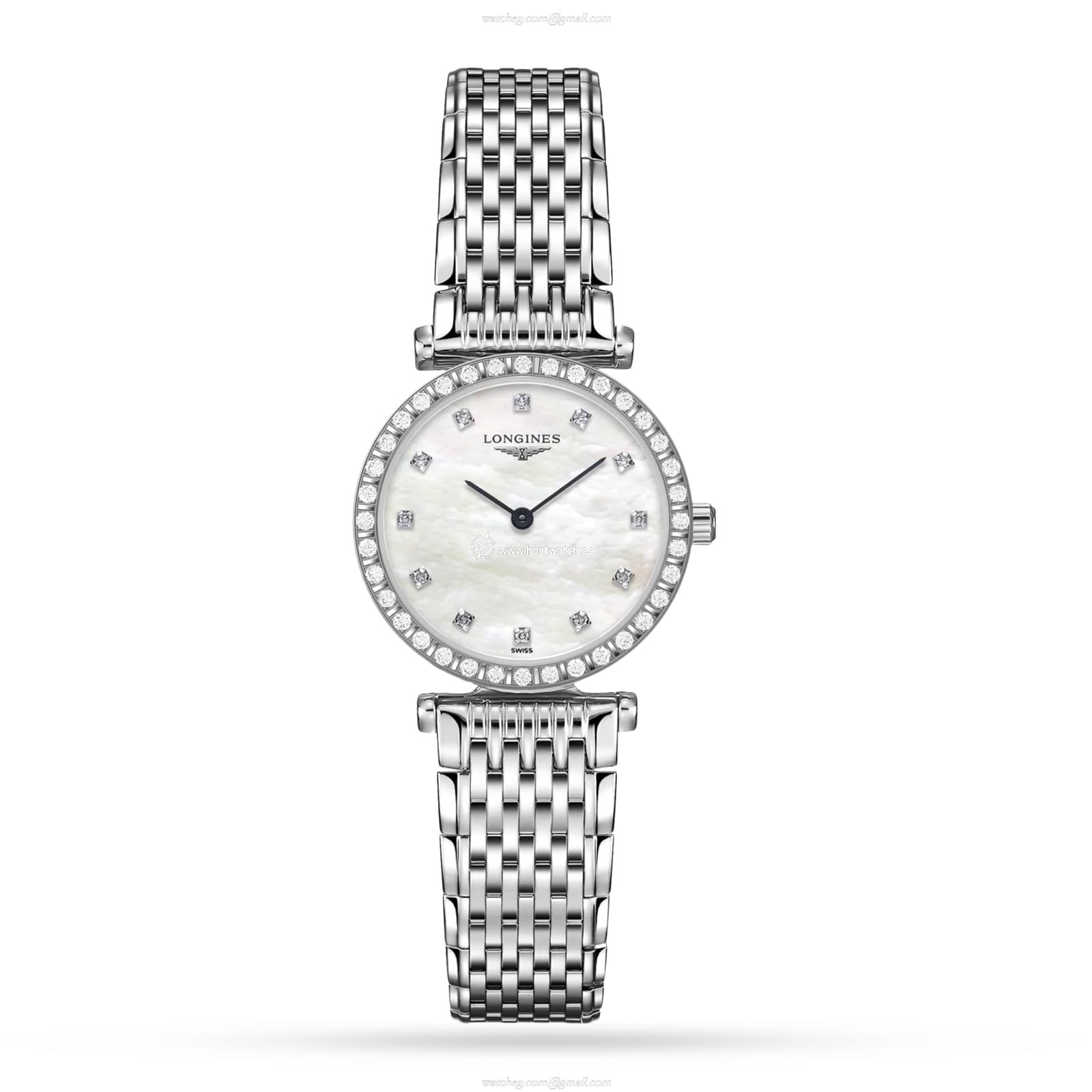 Longines L43410806 Quartz Watch - Mother of Pearl Dial & Diamonds | 24mm