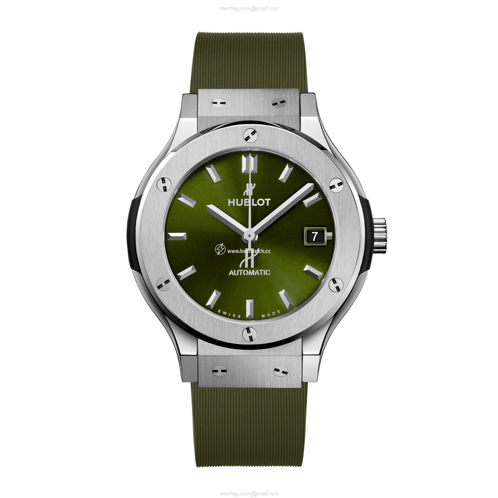 Hublot Titanium Automatic Green Watch - 38mm Case | 50M Water Resistant