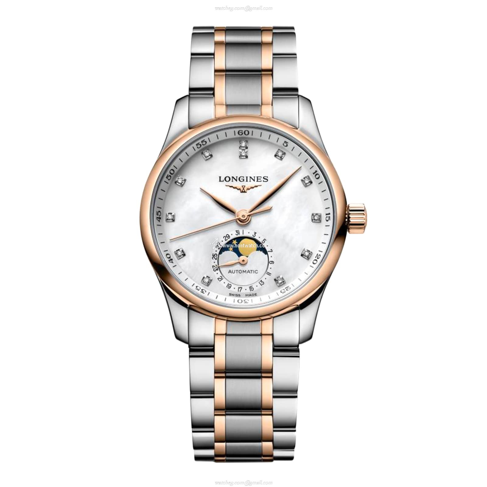 Longines Master Collection L24095897 | 34mm Automatic Watch | Mother Of Pearl Dial