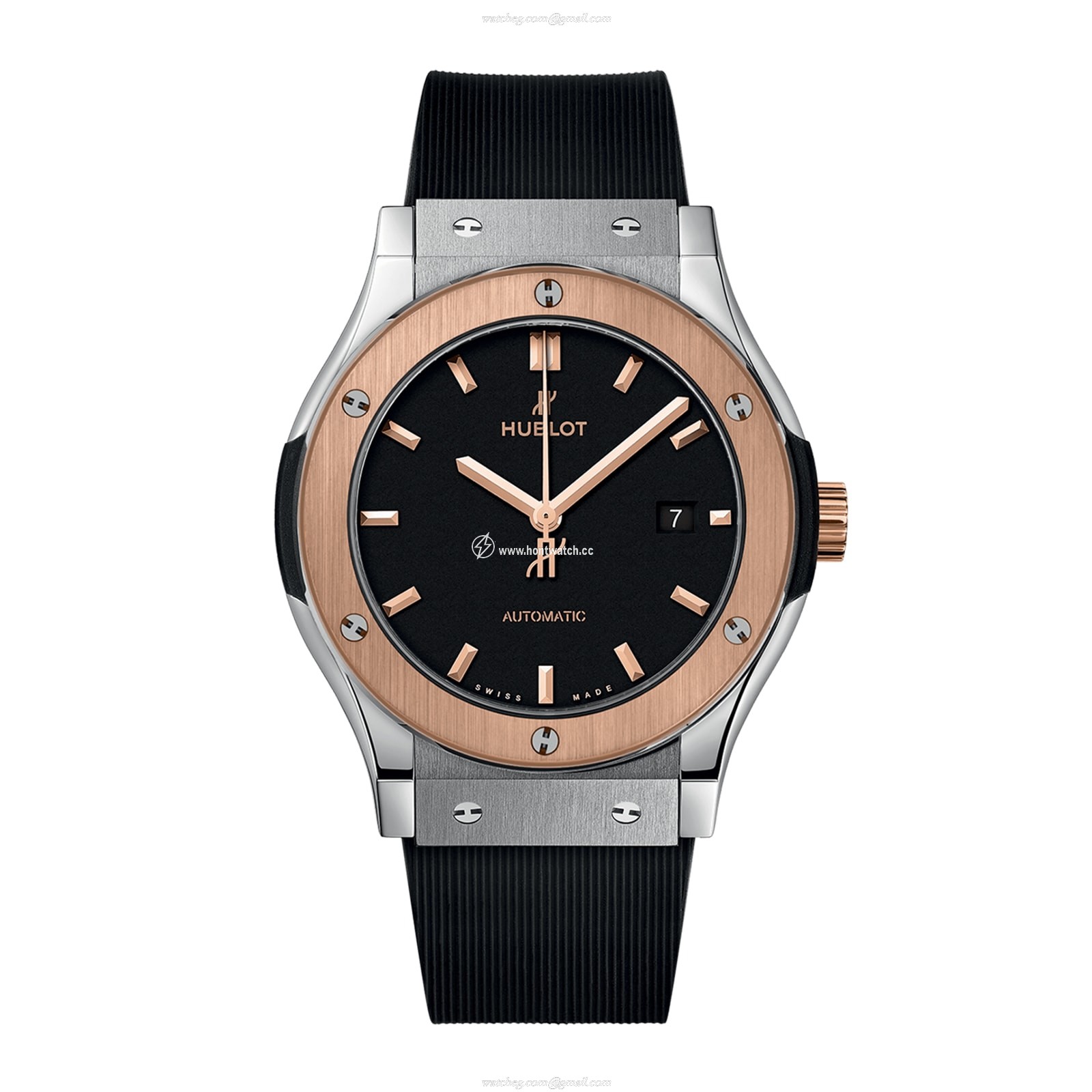 Hublot Titanium Automatic Black Watch - 42mm Case | 50M Water Resistant