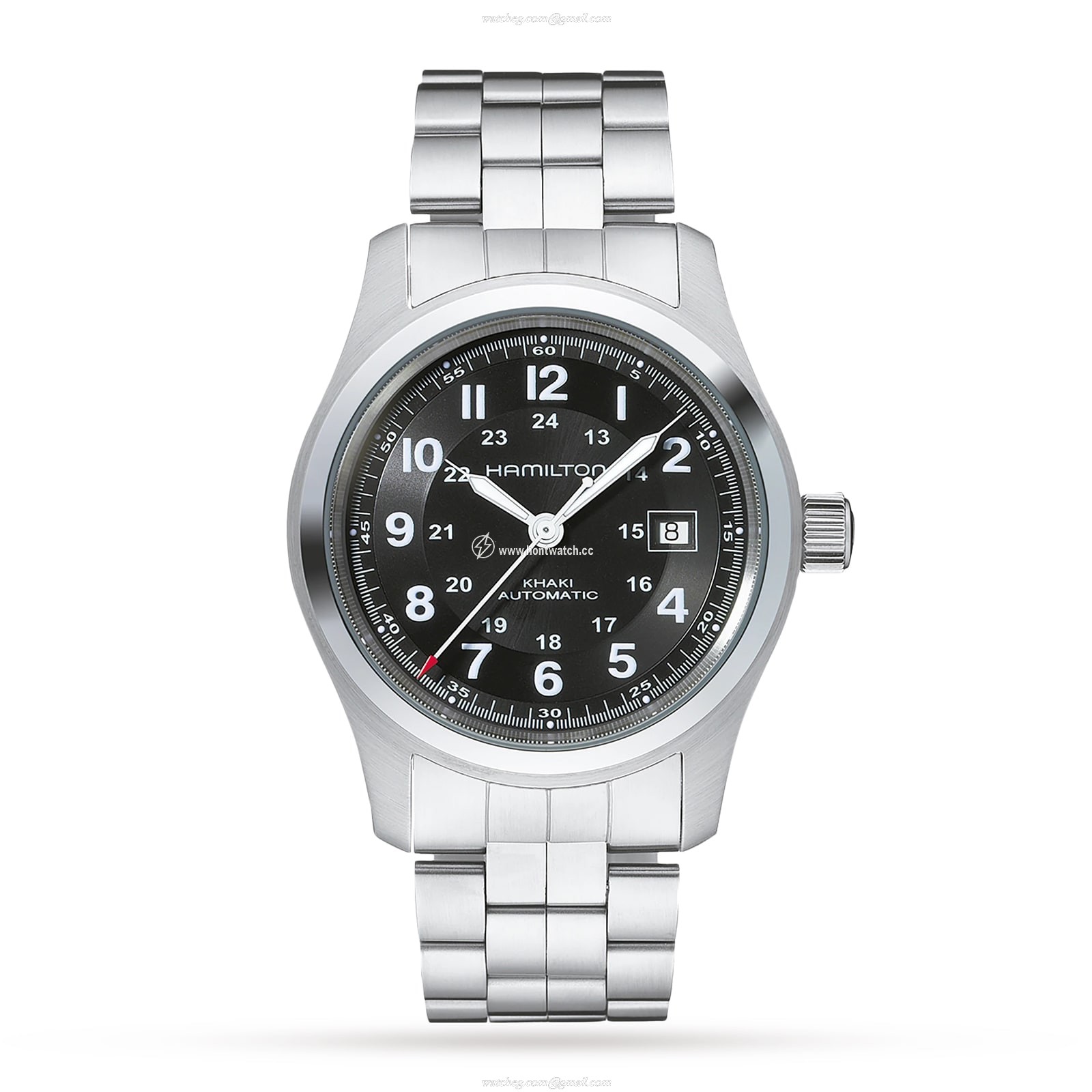 Hamilton Khaki Field H70515137 Automatic Watch - 42mm Black Dial - Stainless Steel