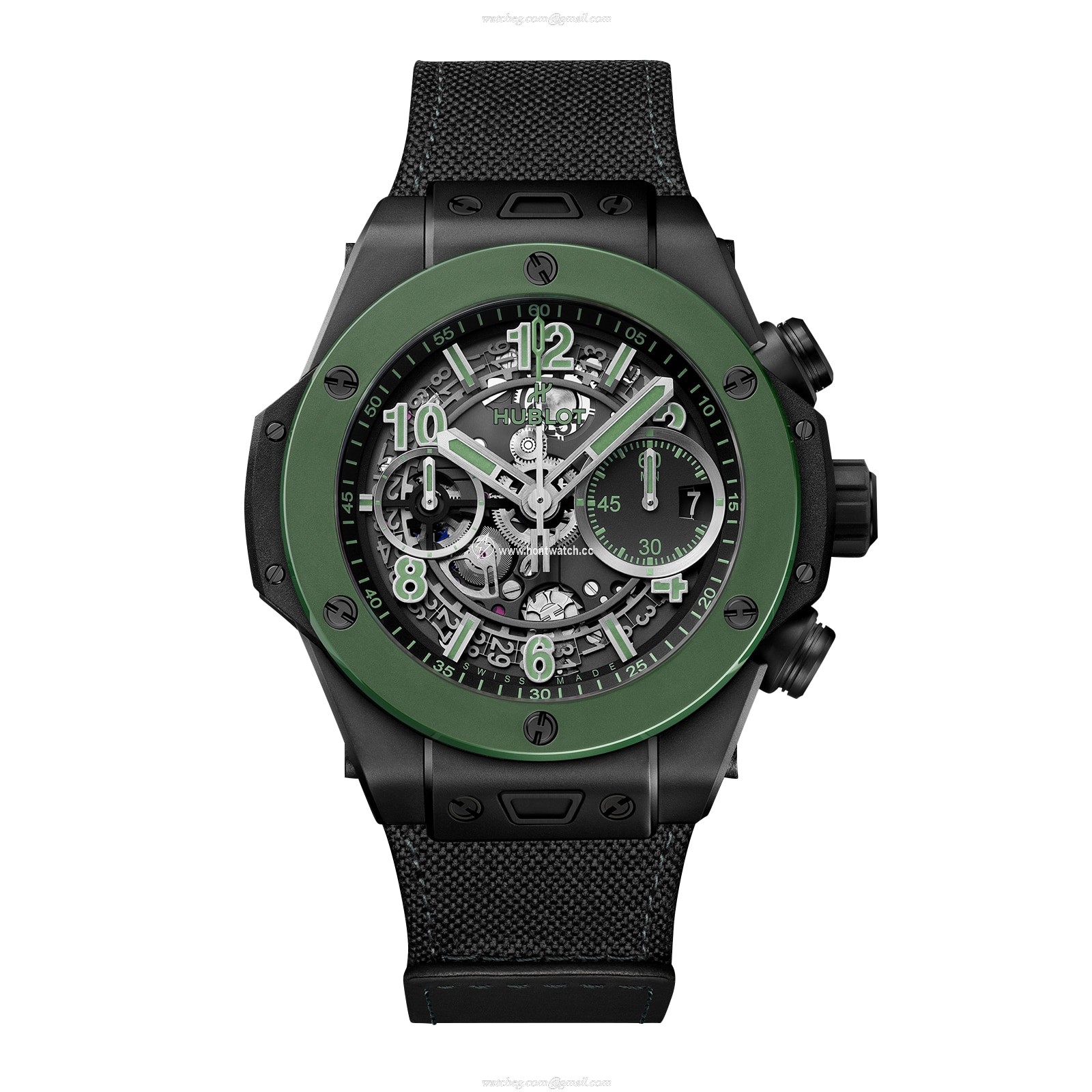 Hublot Big Bang 42mm Ceramic Automatic Black Watch - 100M Water Resistant