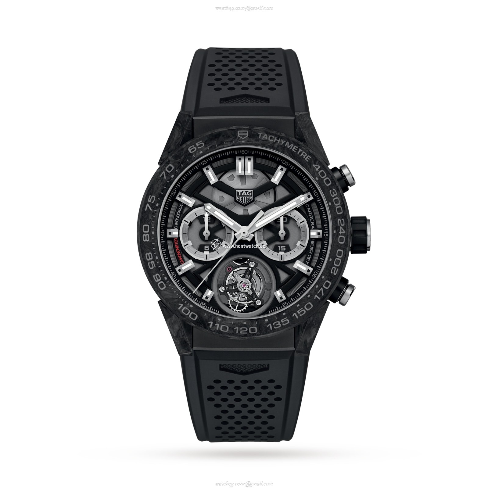 TAG Heuer Carrera CAR5A8W.FT6071 | 45mm Titanium Automatic Black Watch