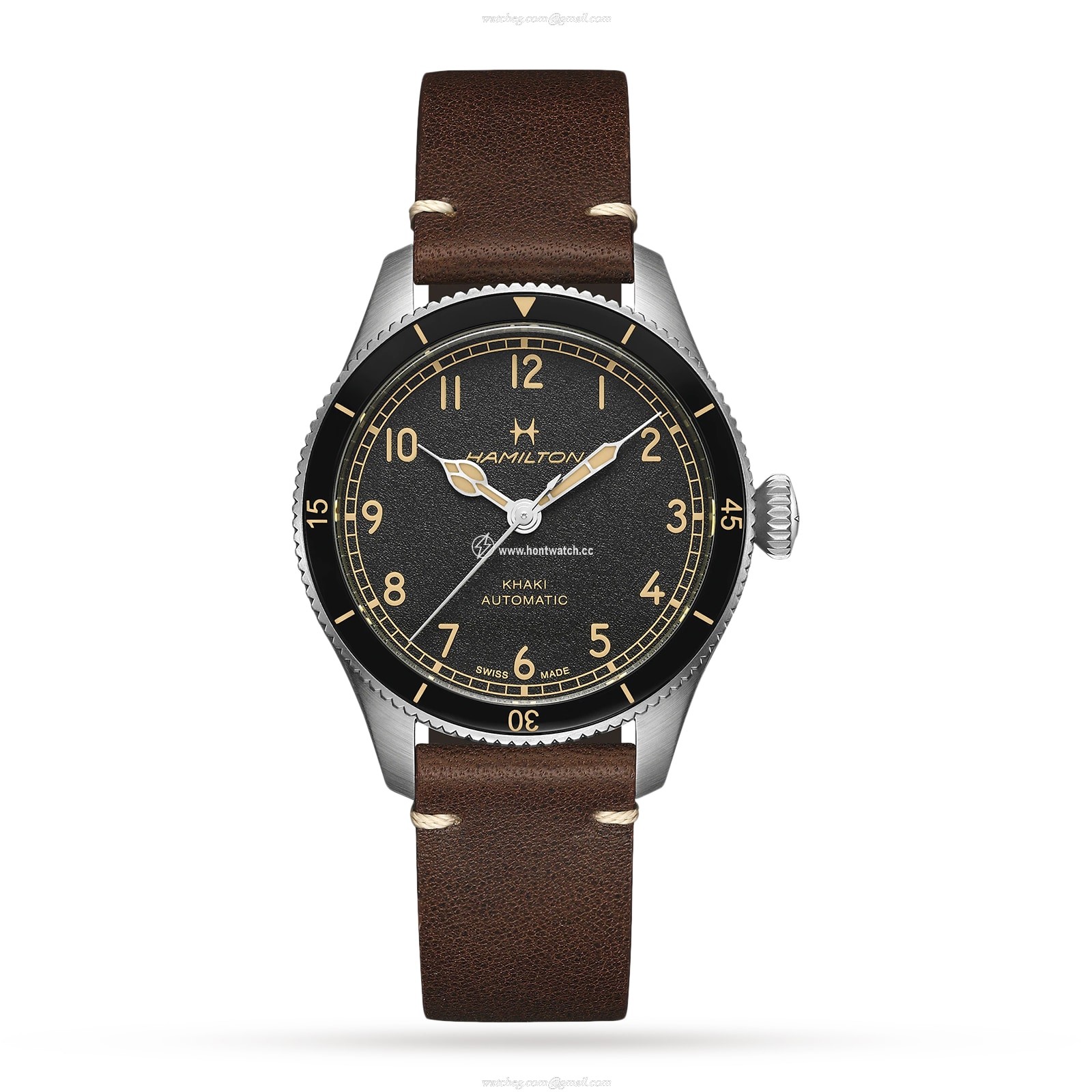 Hamilton Khaki Aviation H76205530 | 38mm Automatic Black Dial | Stainless Steel
