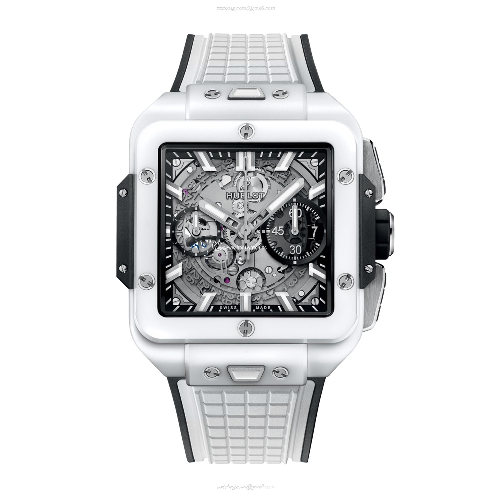 Hublot Square Bang 821.HX.0170.RX - 42mm Ceramic Automatic Skeleton Watch