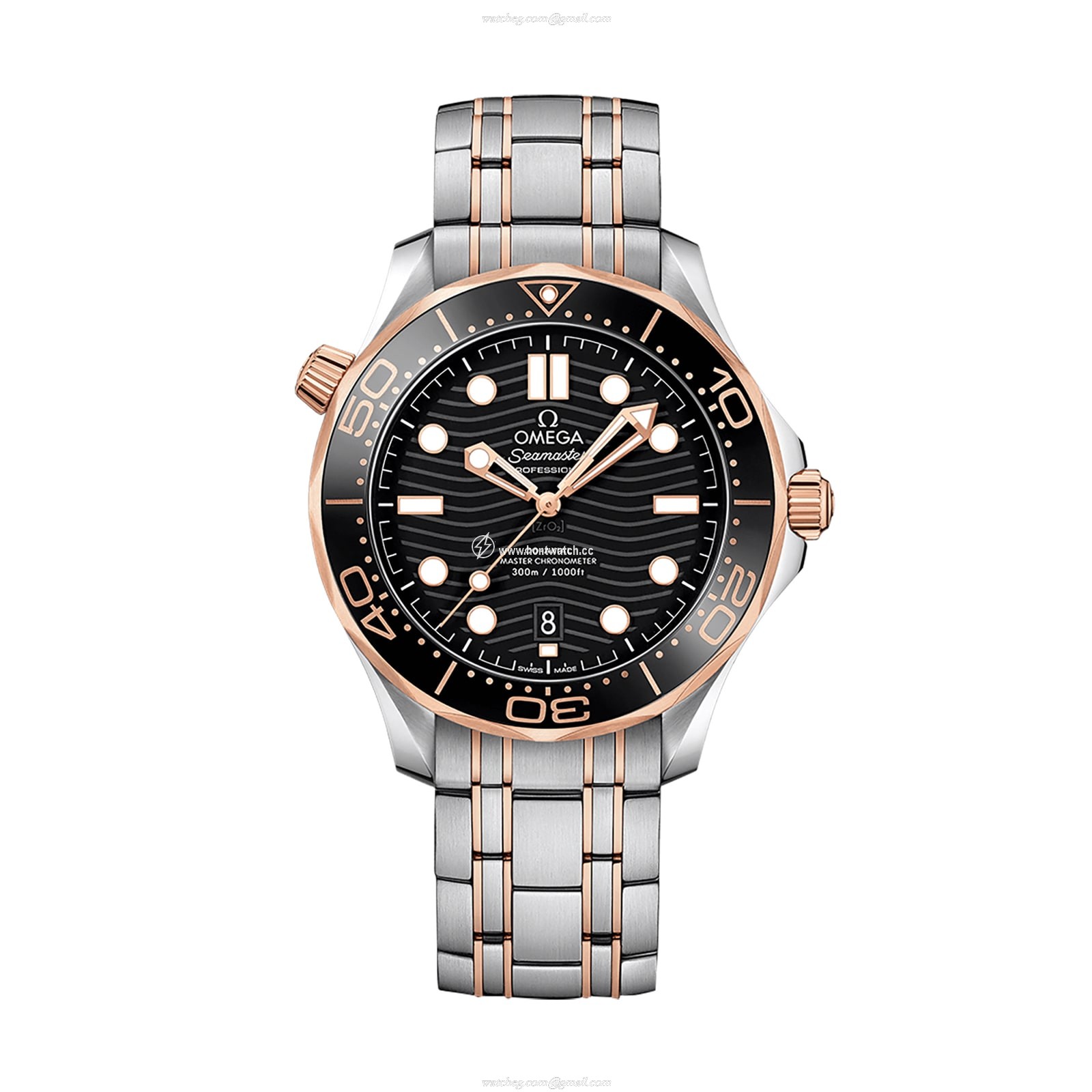Omega Seamaster Diver 300M 42mm Automatic Black Dial Steel Replica Watch