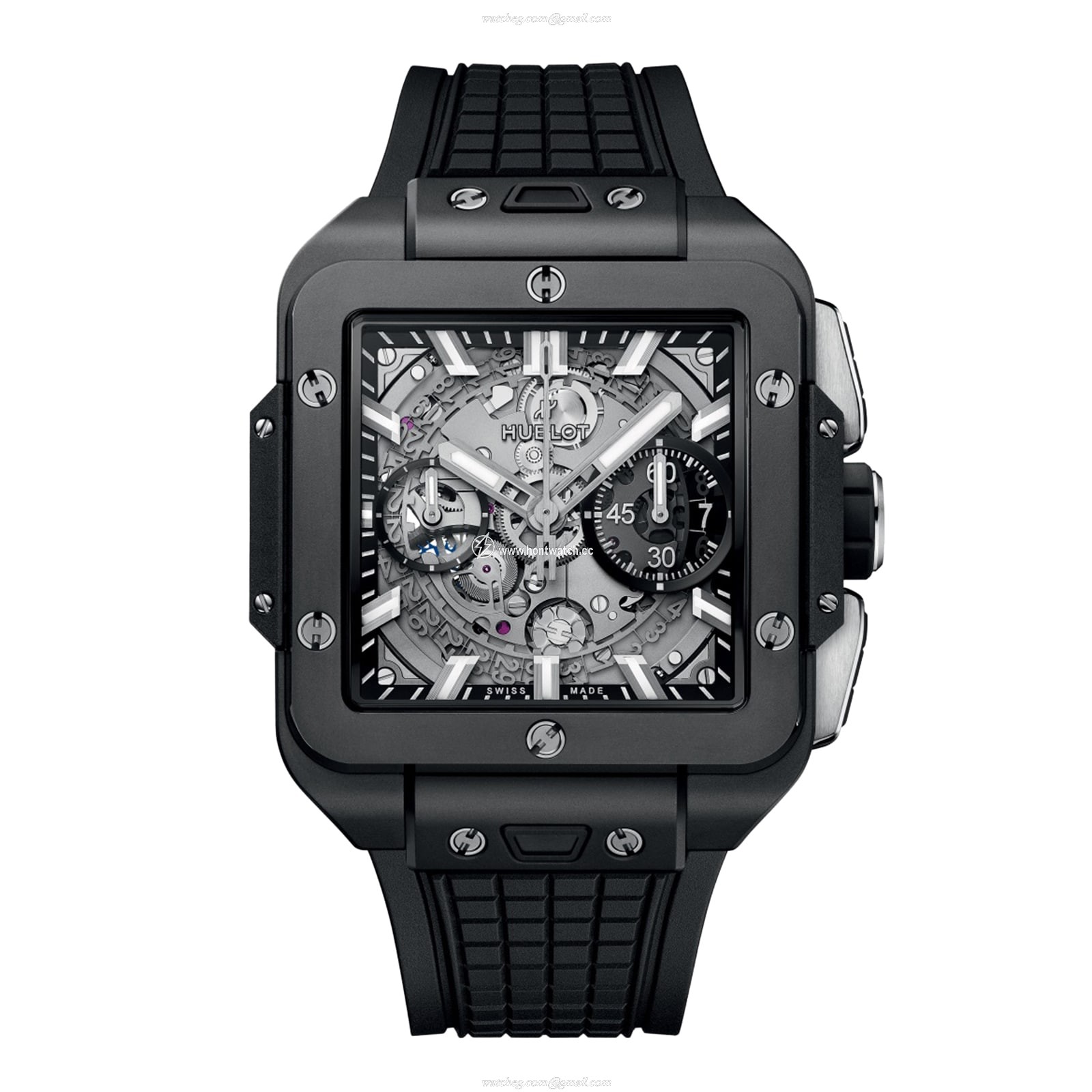 Hublot Square Bang 821.CI.0170.RX - 42mm Ceramic Automatic Skeleton Watch