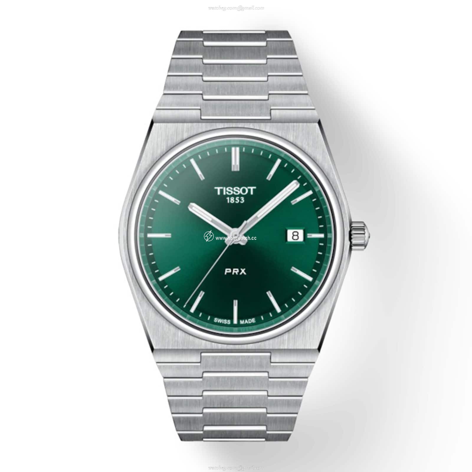 Tissot T-Classic PRX 40mm Green Dial Quartz Watch - Stainless Steel