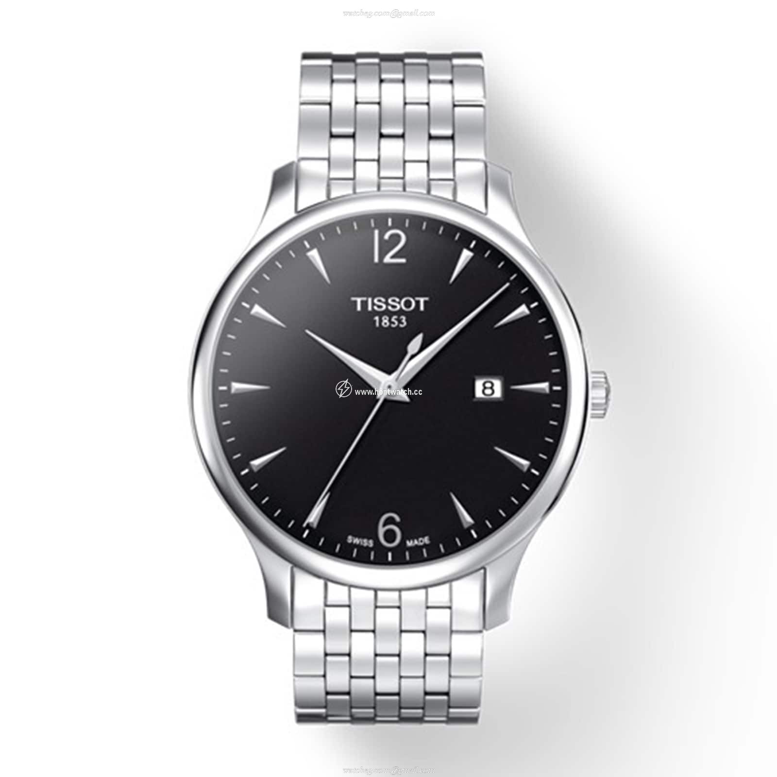 Tissot T-Classic Quartz Watch - Black Dial - 42mm Stainless Steel