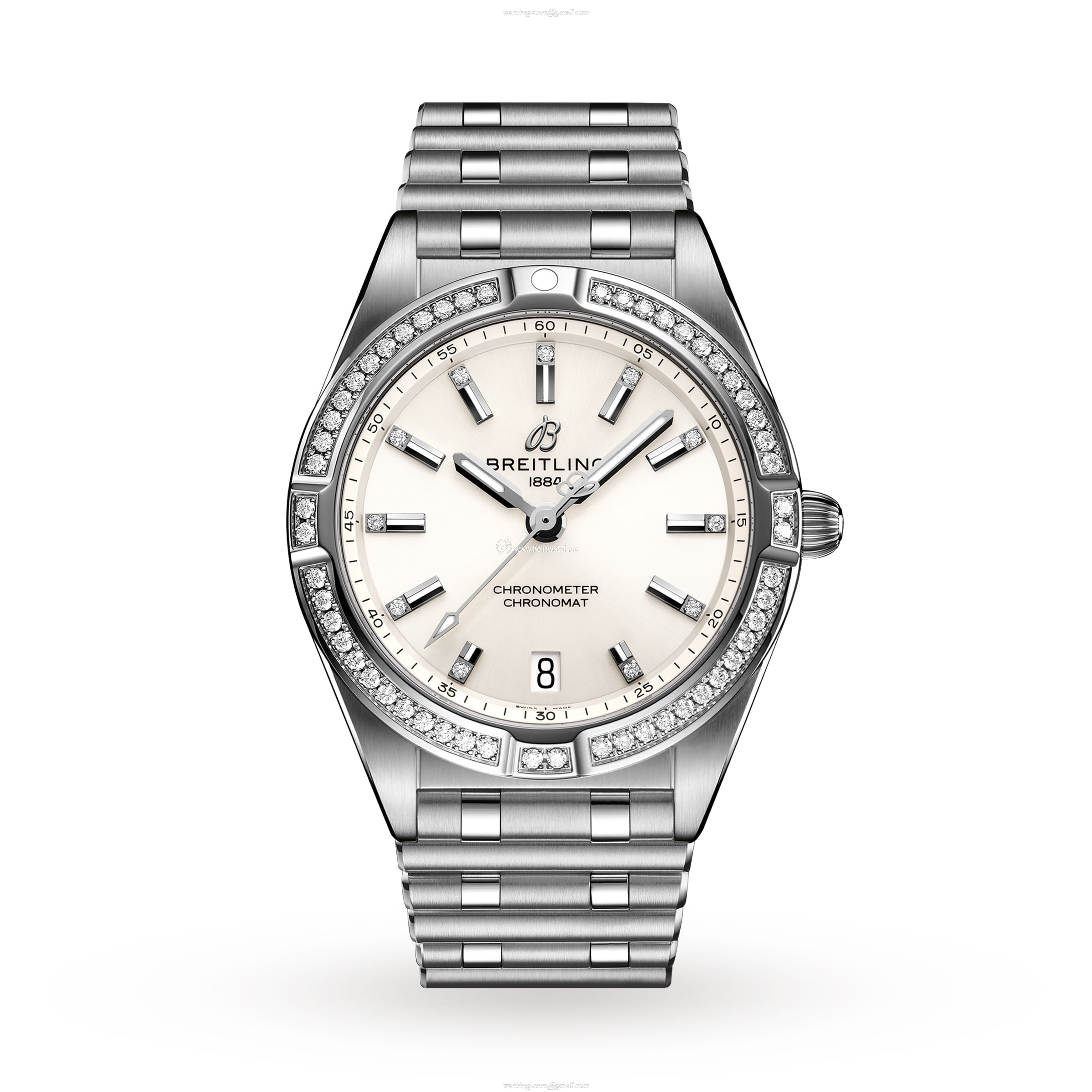 Breitling Chronomat 32mm Silver Dial Replica Watch - Stainless Steel Quartz