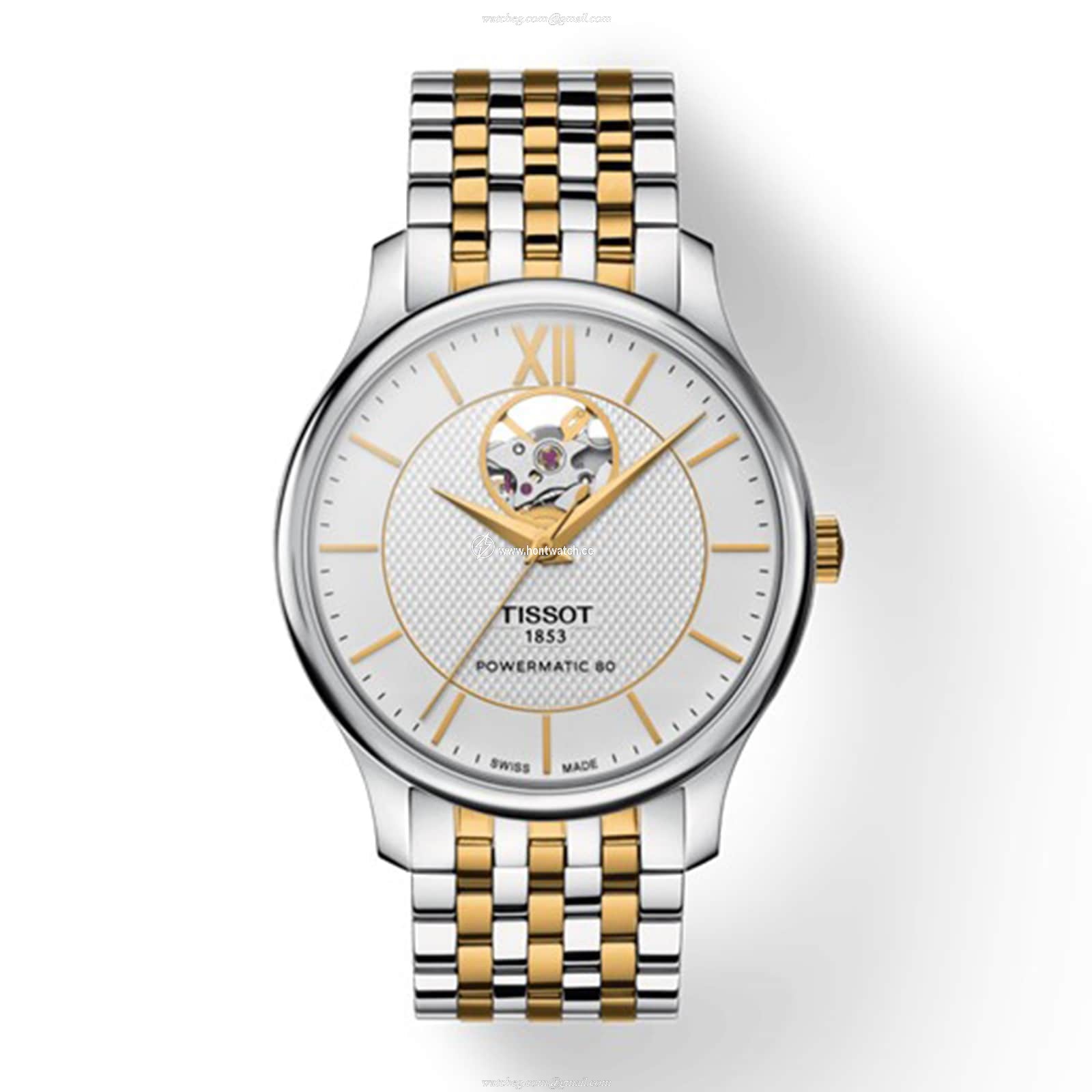 Tissot T-Classic Automatic Silver Watch - 40mm Stainless Steel & Gold