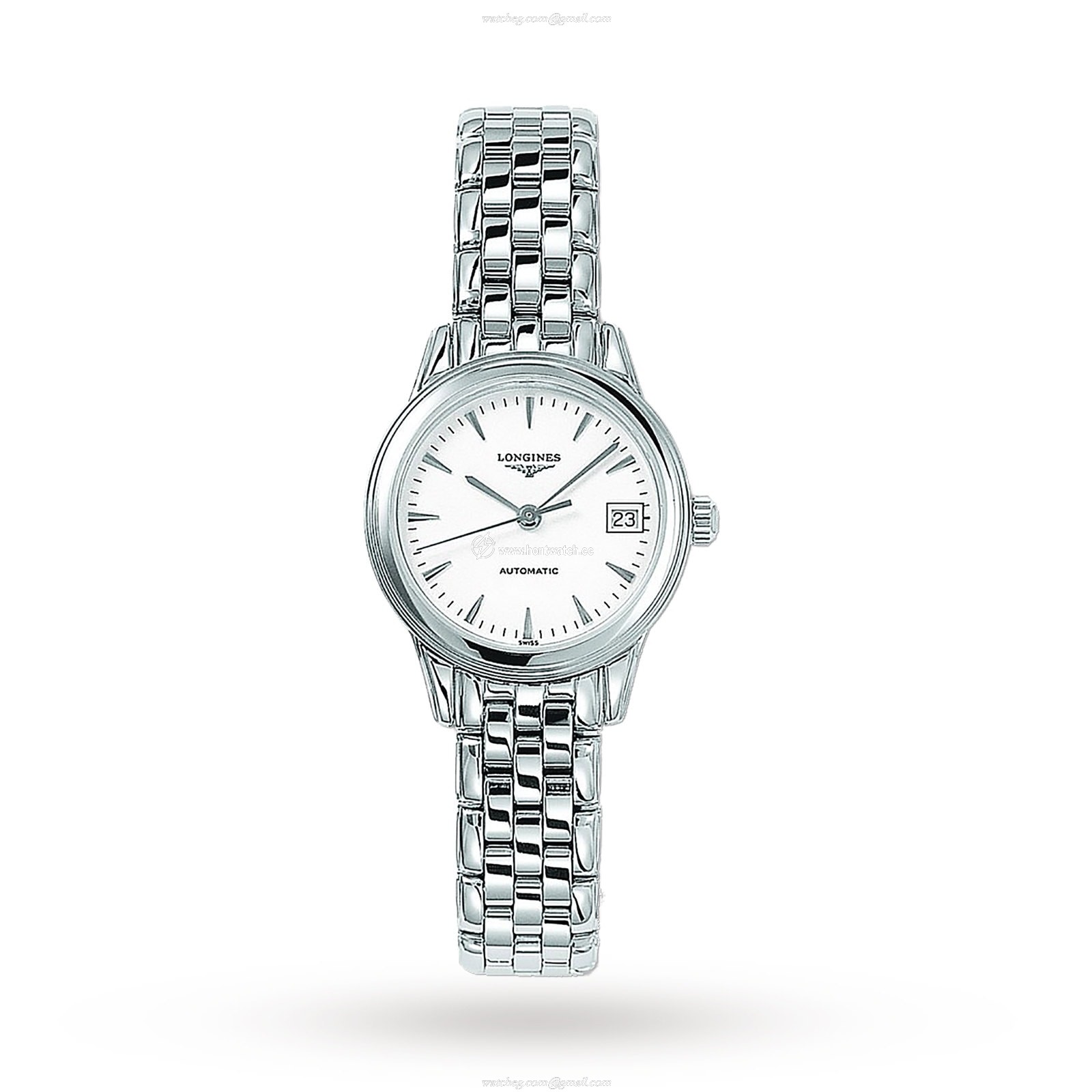 Longines Flagship L42744126 | 26mm Stainless Steel Automatic Watch - White Dial