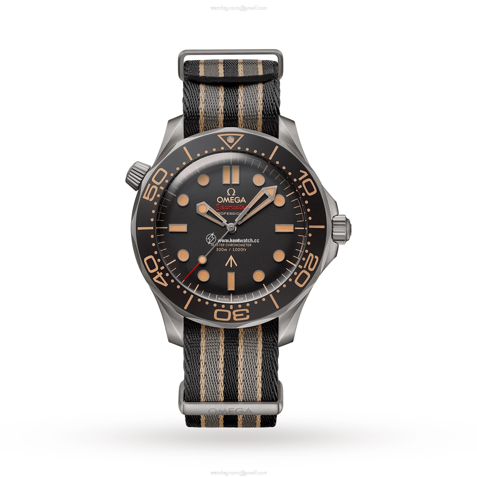Omega Seamaster Titanium Automatic Black Replica - 42mm James Bond 007 Watch