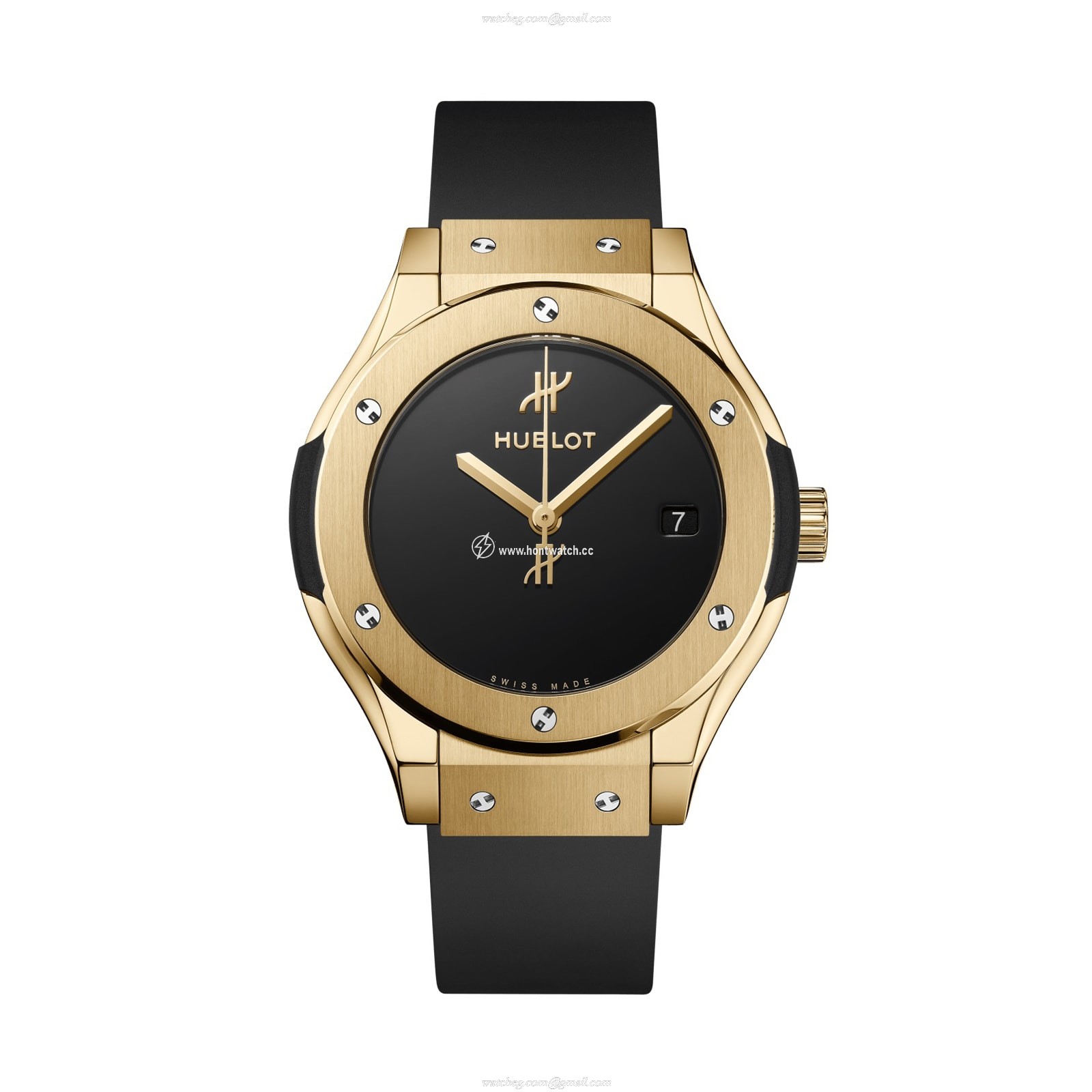 Hublot Classic Fusion 38mm 14K Gold Automatic Watch - Black Dial