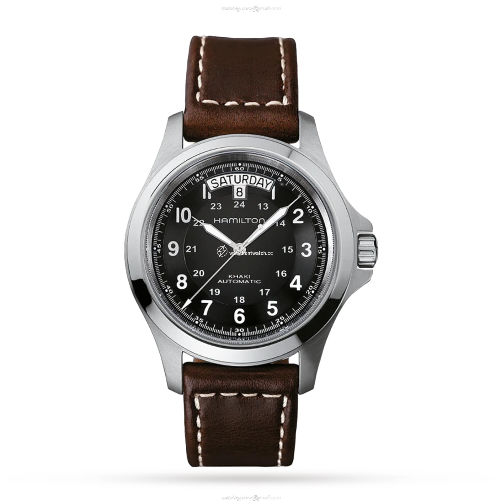 Hamilton Khaki Field H64455533 Automatic Watch - 40mm Black Dial - Stainless Steel