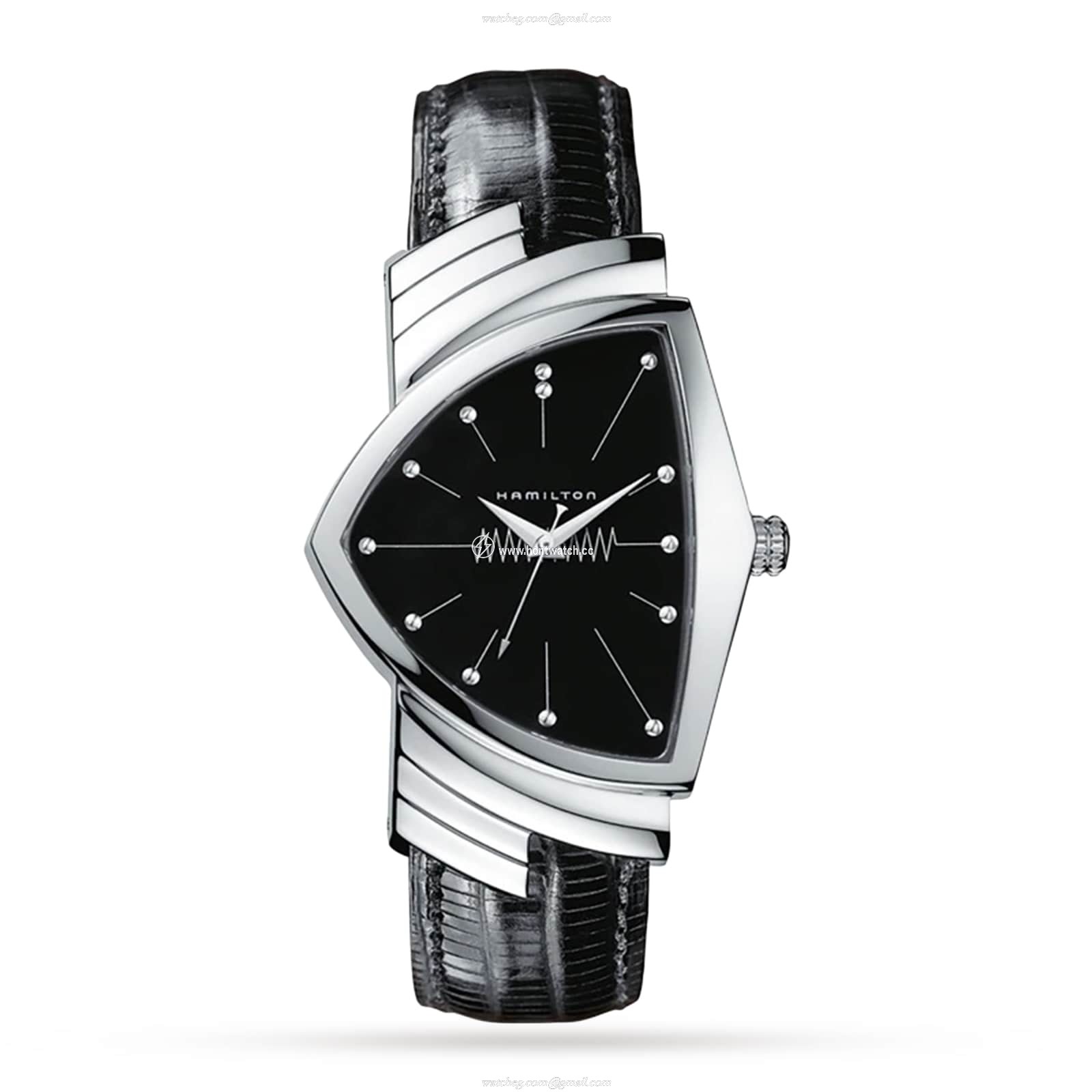 Hamilton Ventura H24411732 | Black Dial Stainless Steel Quartz Watch